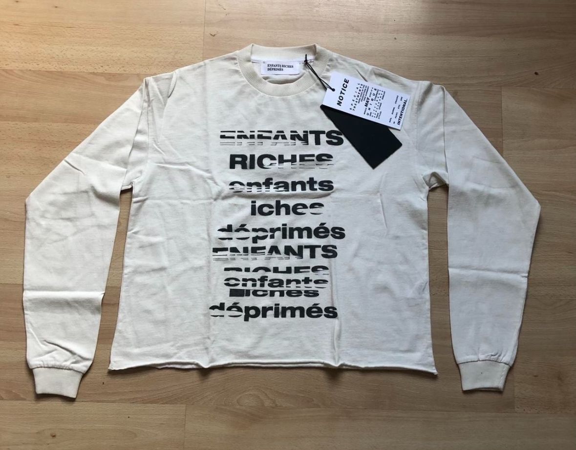 Pre-owned Enfants Riches Deprimes Slogan Long Sleeves In White
