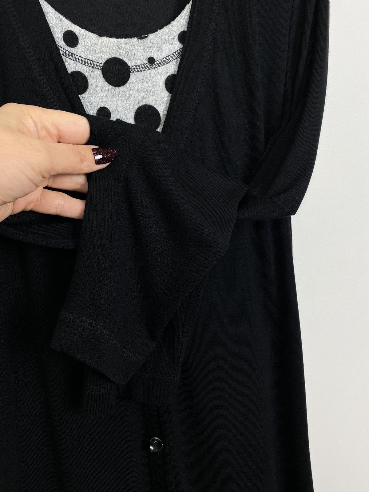 Joseph Ribkoff Joseph Ribkoff Polka Dot MIDI Dress Cardigan Buttons Y2K Size XL / US 12-14 / IT 48-50 - 5 Thumbnail