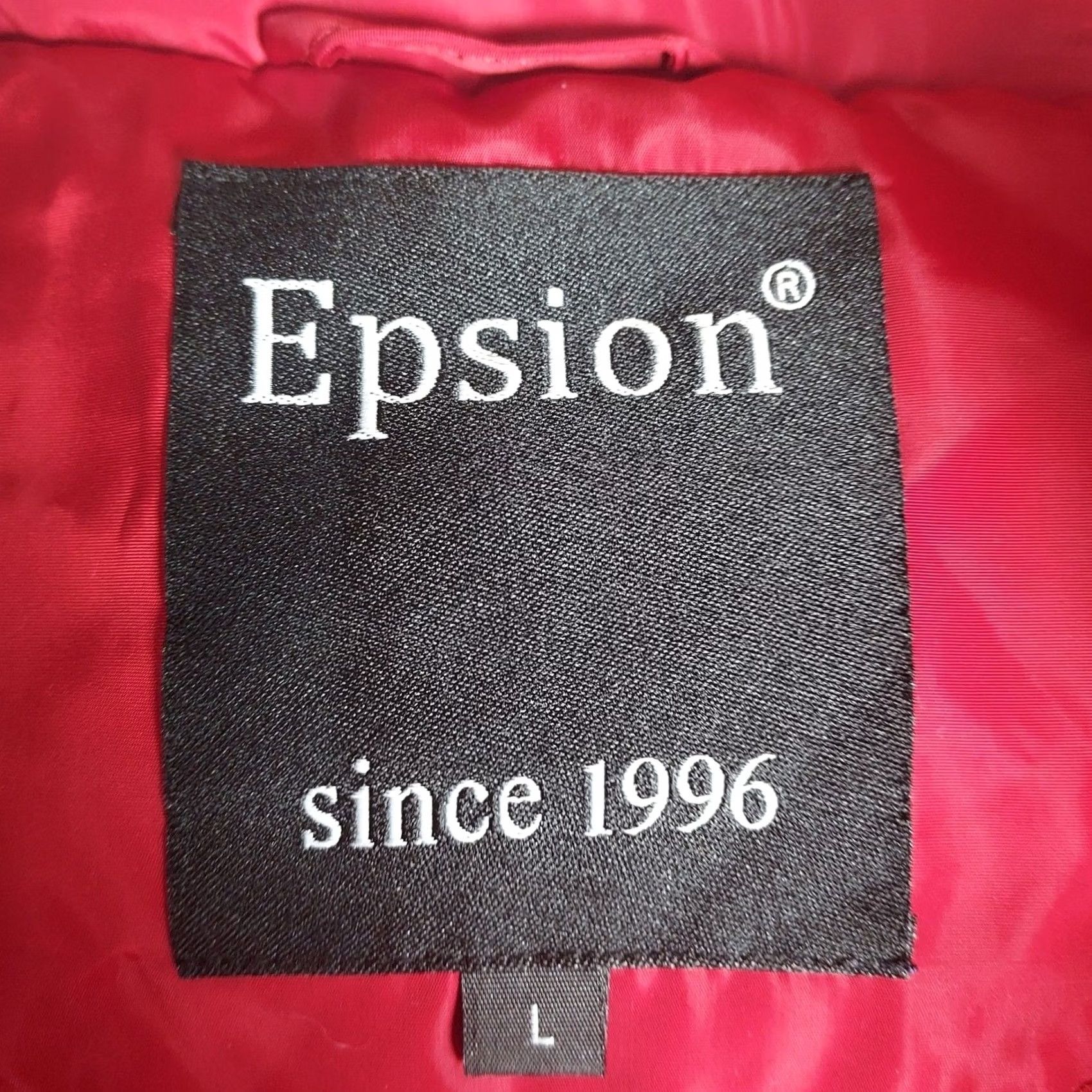Vintage VINTAGE? No — Epsion Womens Down Puffer Coat L Red Hooded Quilted Faux Fur Trim Winter Jacket Womens Size L / US 10 / IT 46 - 4 Thumbnail