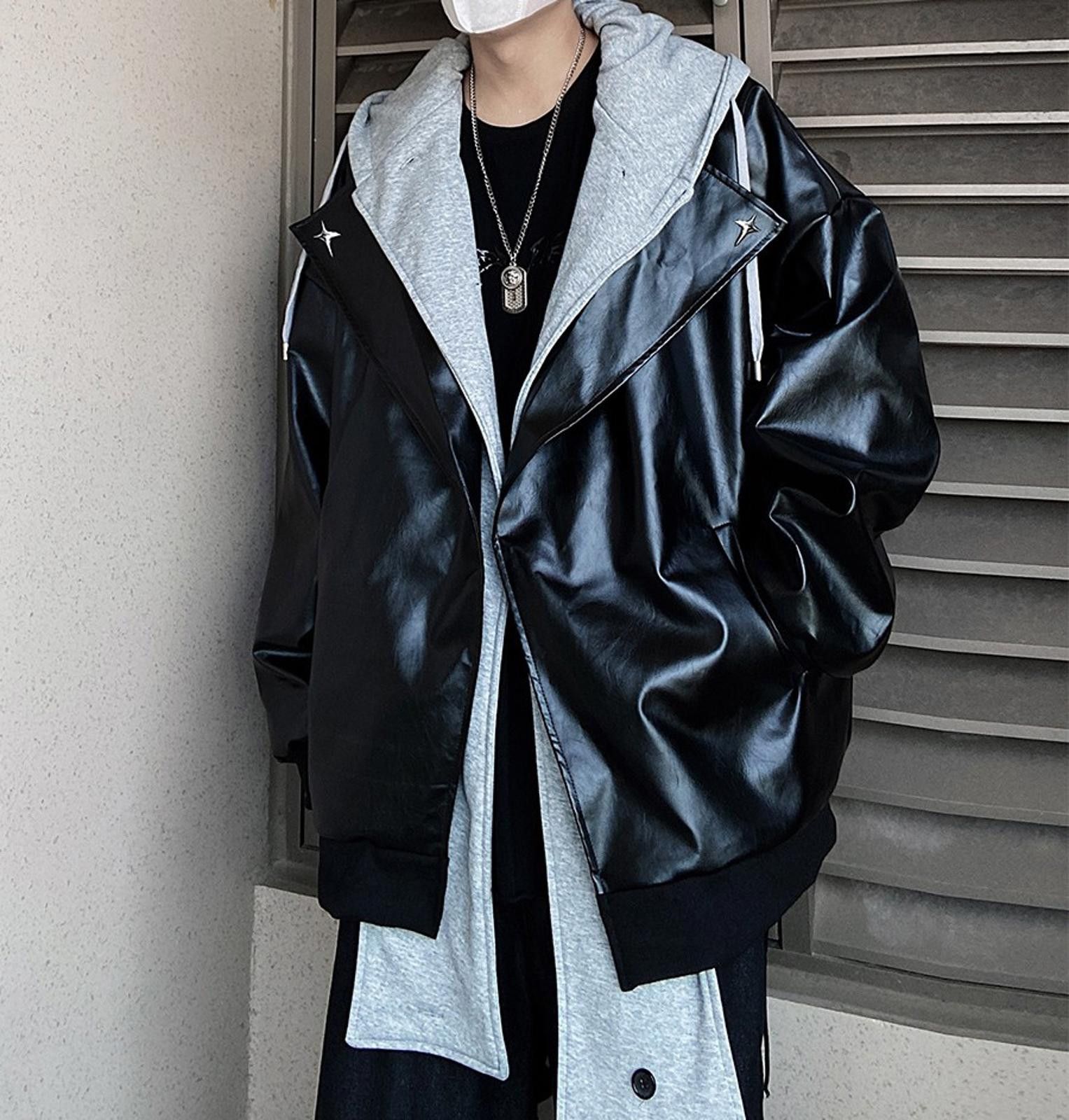 Leather × Vintage Black Faux Glossy Leather Coat Size US M / EU 48-50 / 2 - 2 Thumbnail