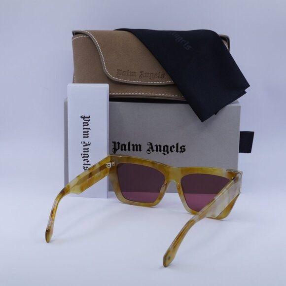 Palm Angels Palm Angels PERI099 HOLLYWOOD 1925 Sunglasses Havana Cat Eye Size ONE SIZE - 11 Thumbnail