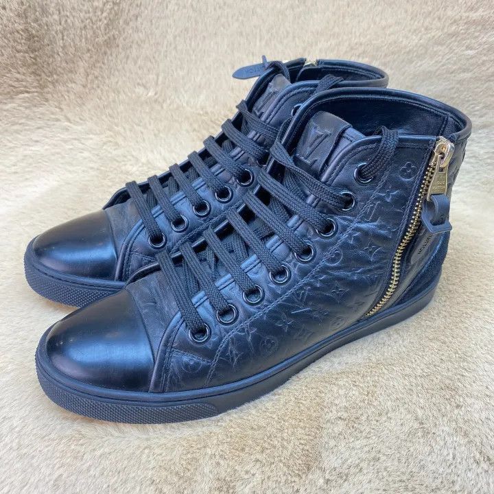 Louis Vuitton Louis Vuitton Rivoli Leather High-Top Sneakers -2508 Size US 5 / EU 37 - 1 Thumbnail