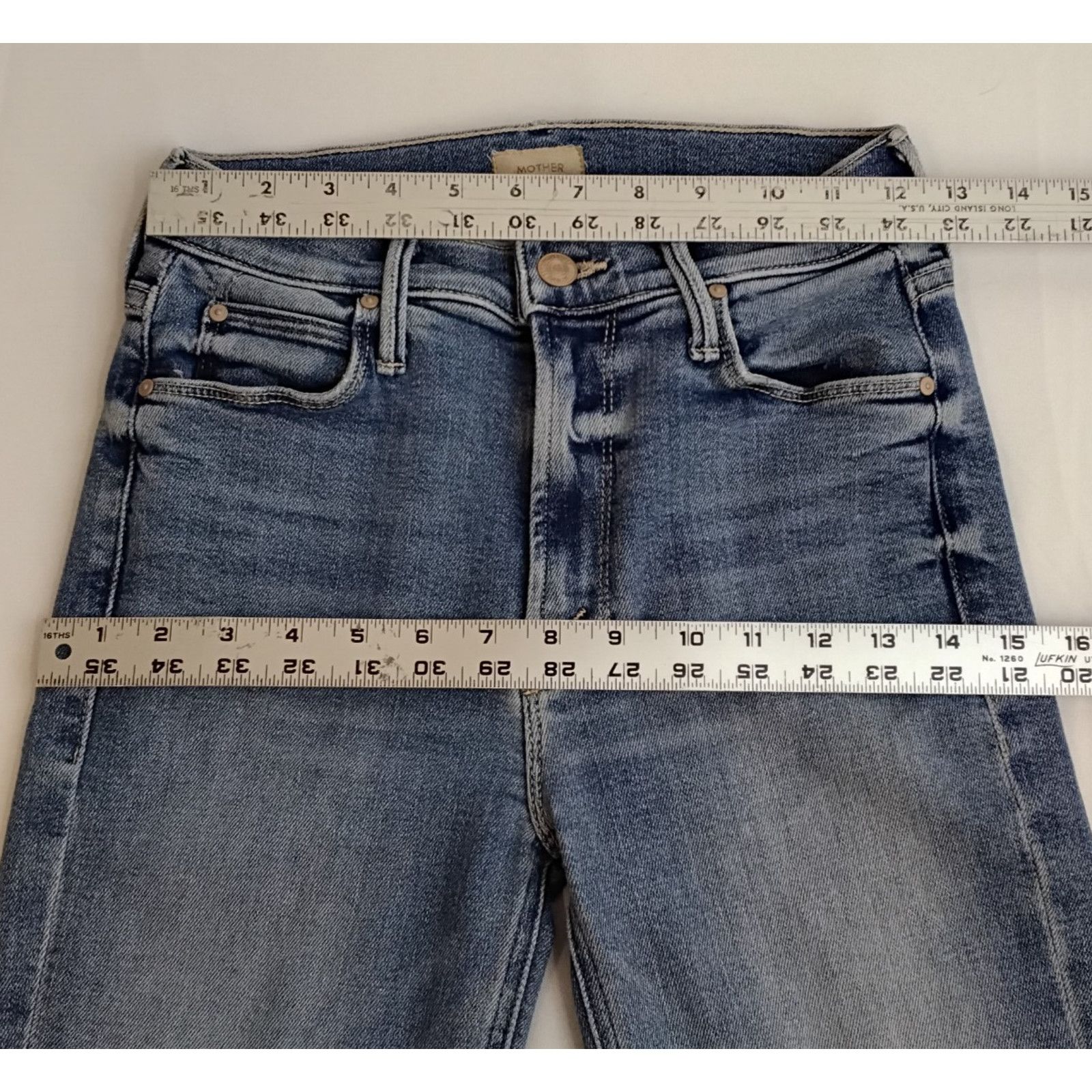MOTHER Mother The Mid Rise Dazzle Ankle Jeans Women's 25x26 Light Size 25" / US 0 / IT 36 - 11 Thumbnail