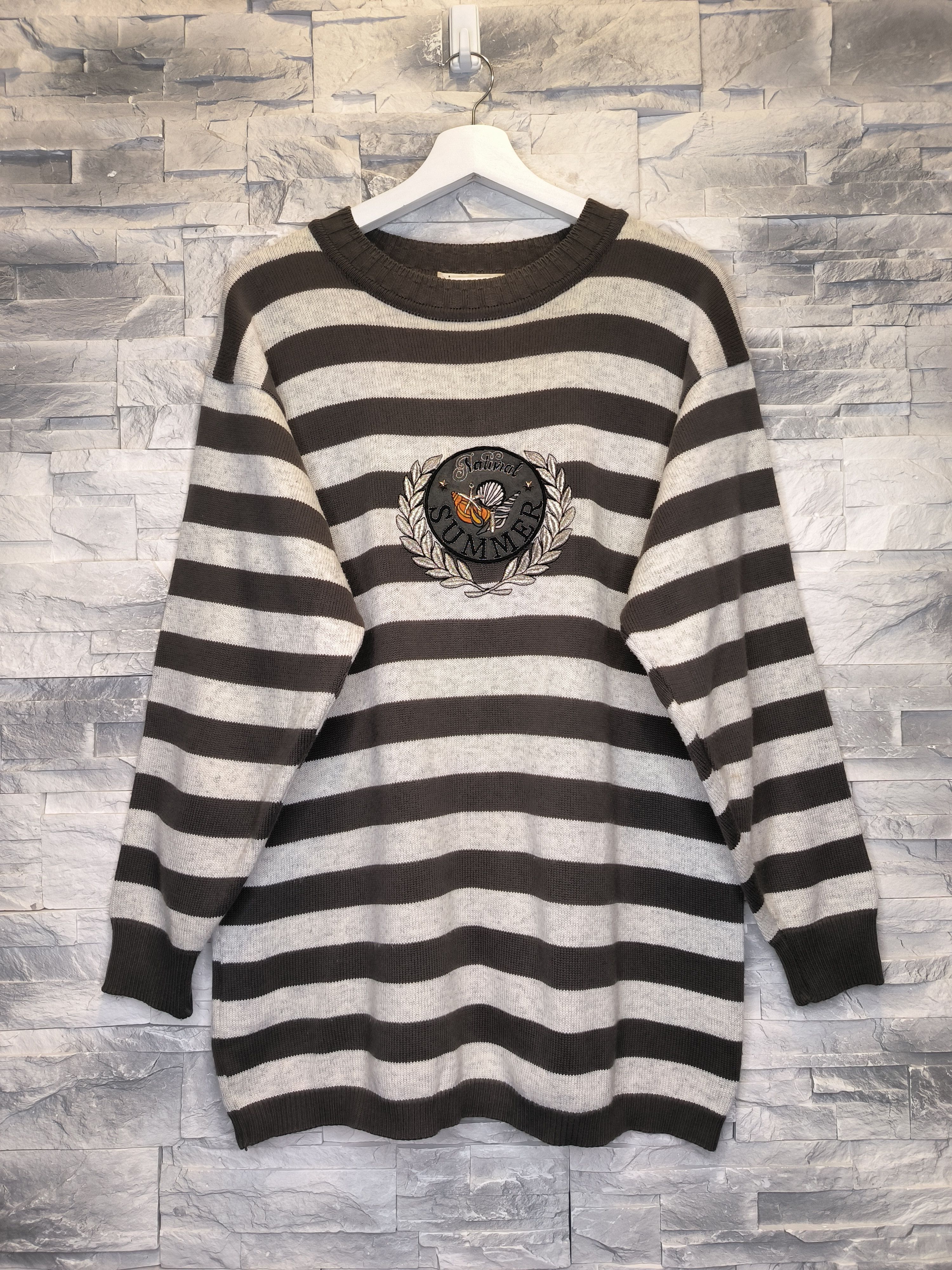 Carlo Colucci Vintage Carlo Colucci Atenzione Knitwear Striped Knitwear Size US L / EU 52-54 / 3 - 1 Thumbnail