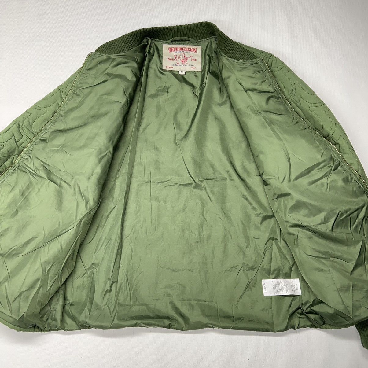 True Religion True Religion Jacket Green Light Bomber Stitch Repeat Logo Size US L / EU 52-54 / 3 - 6 Thumbnail