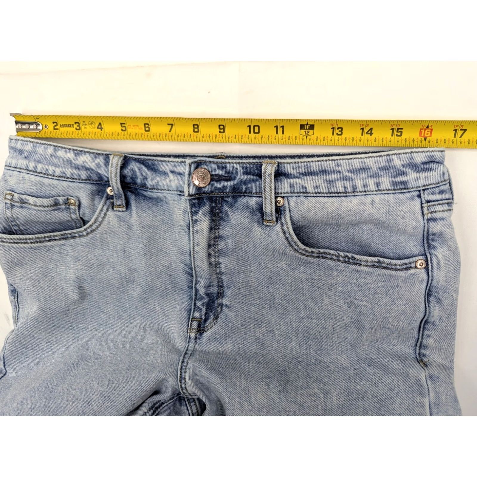 Vintage Seven7 Slim Straight Jeans Women Lynx Light Wash 10 XS? Size 32" / US 10 / IT 46 - 5 Thumbnail