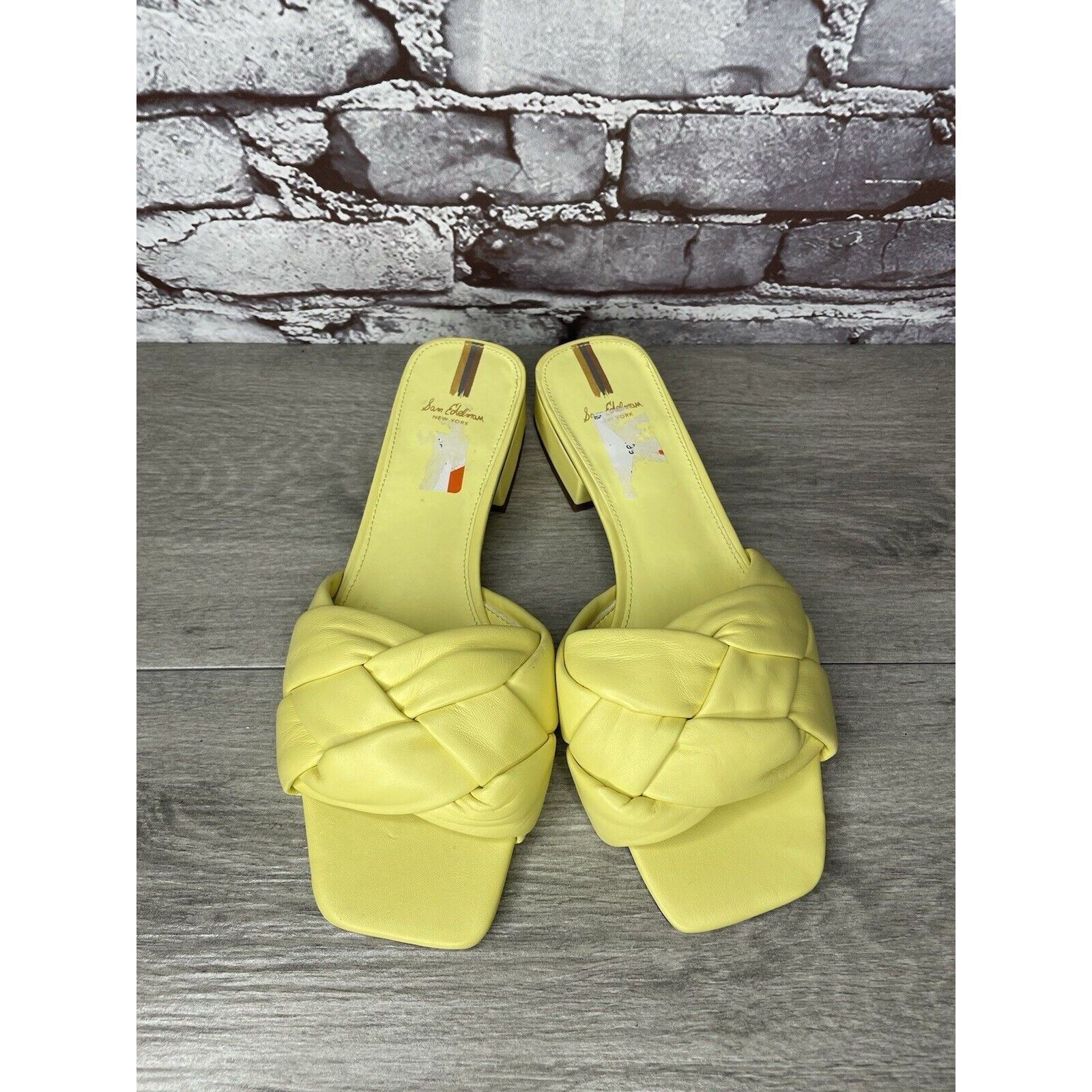 Sam Edelman Sam Edelman Dawson Yellow Knot Leather Slides Heel Sandals W Size US 10 / IT 40 - 18 Thumbnail