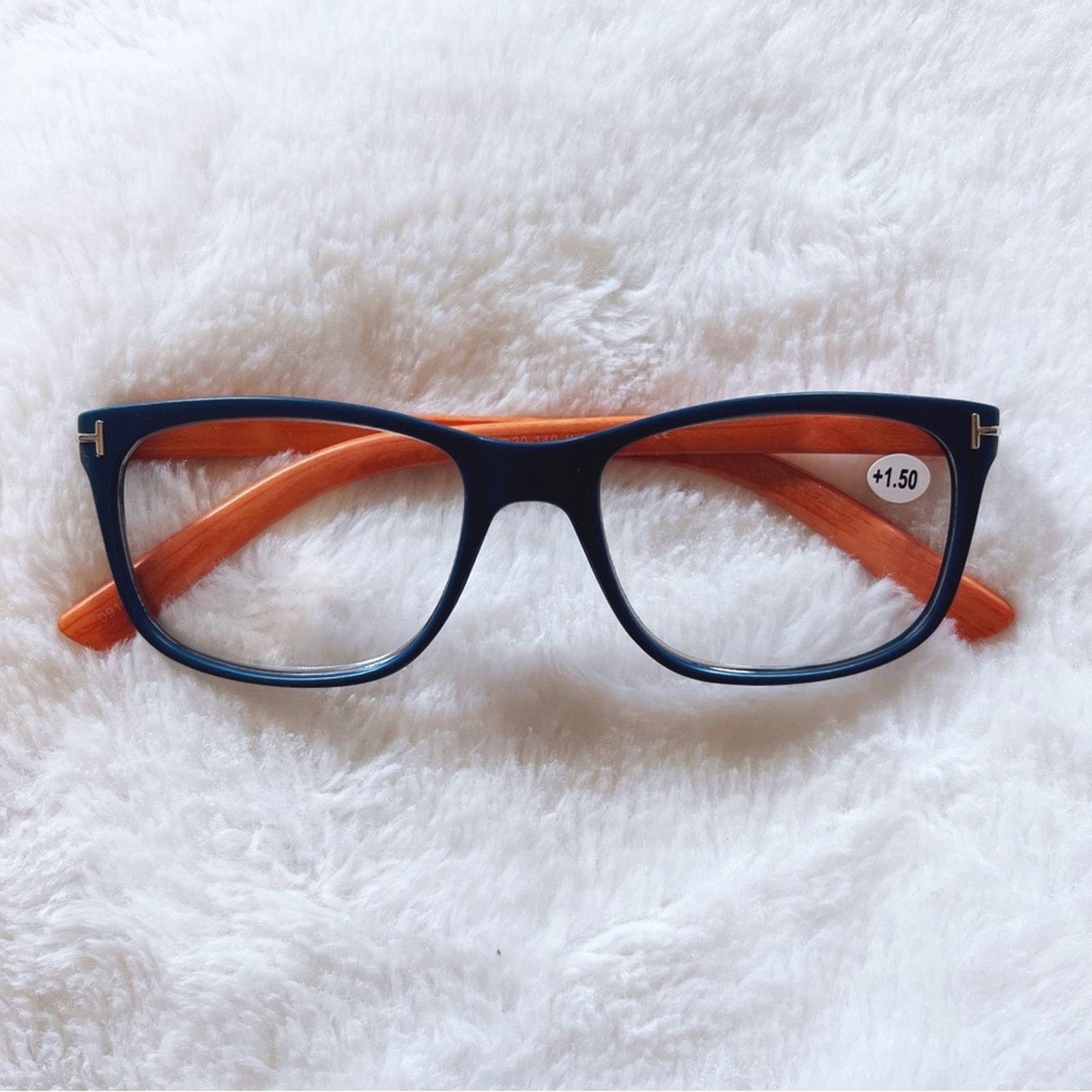 Other Olivia Blue with Orange Wood Reader Glasses Size ONE SIZE - 1 Thumbnail