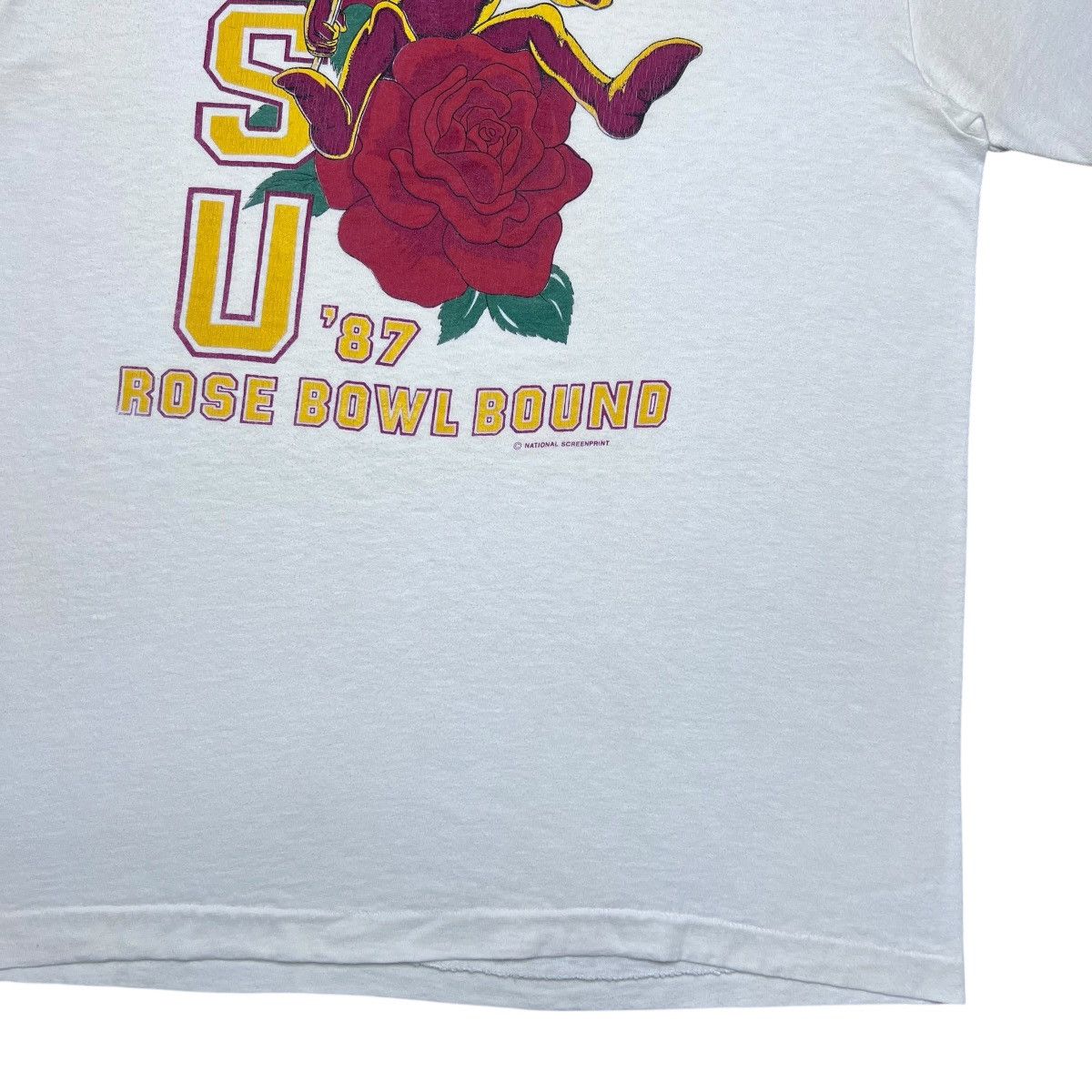 NCAA 1987 NCAA Arizona State Sun Devils ASU Rose Bowl Bound Tee Size US L / EU 52-54 / 3 - 6 Thumbnail