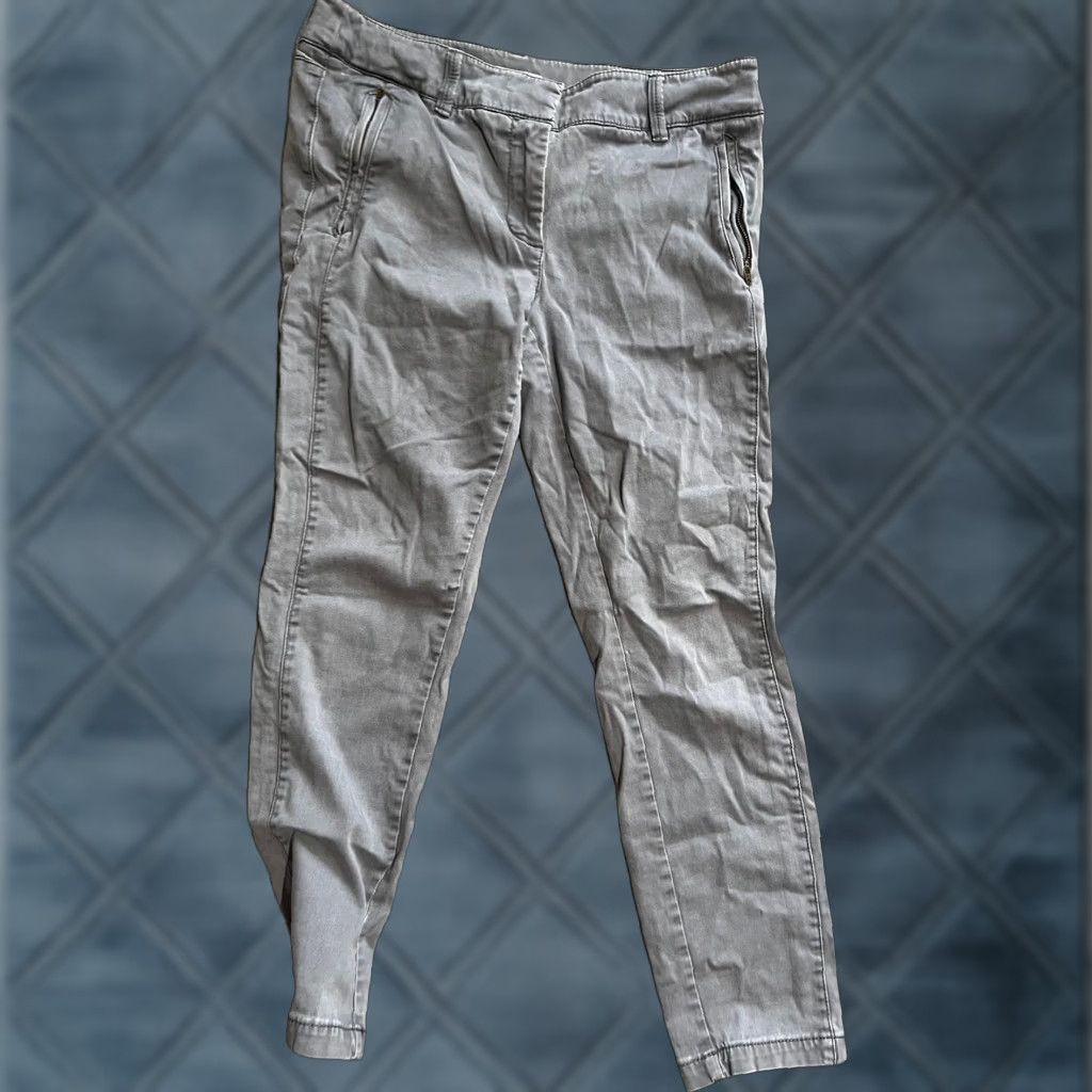 Ann Taylor Ann Taylor Loft Pants 8P Gray Marissa Skinny Ankle Petite Cotton Blend 26in Inseam Womens Size 30" / US 8 / IT 44 - 1 Thumbnail