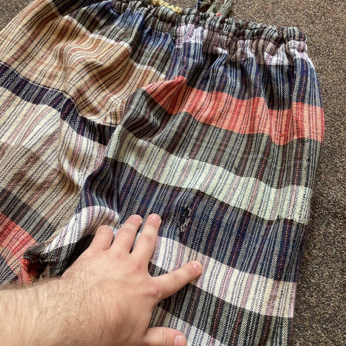 Vintage Vintage Y2K Baggy Striped Cargo Pants Skate Streetwear 33 Size 33" - 7 Thumbnail