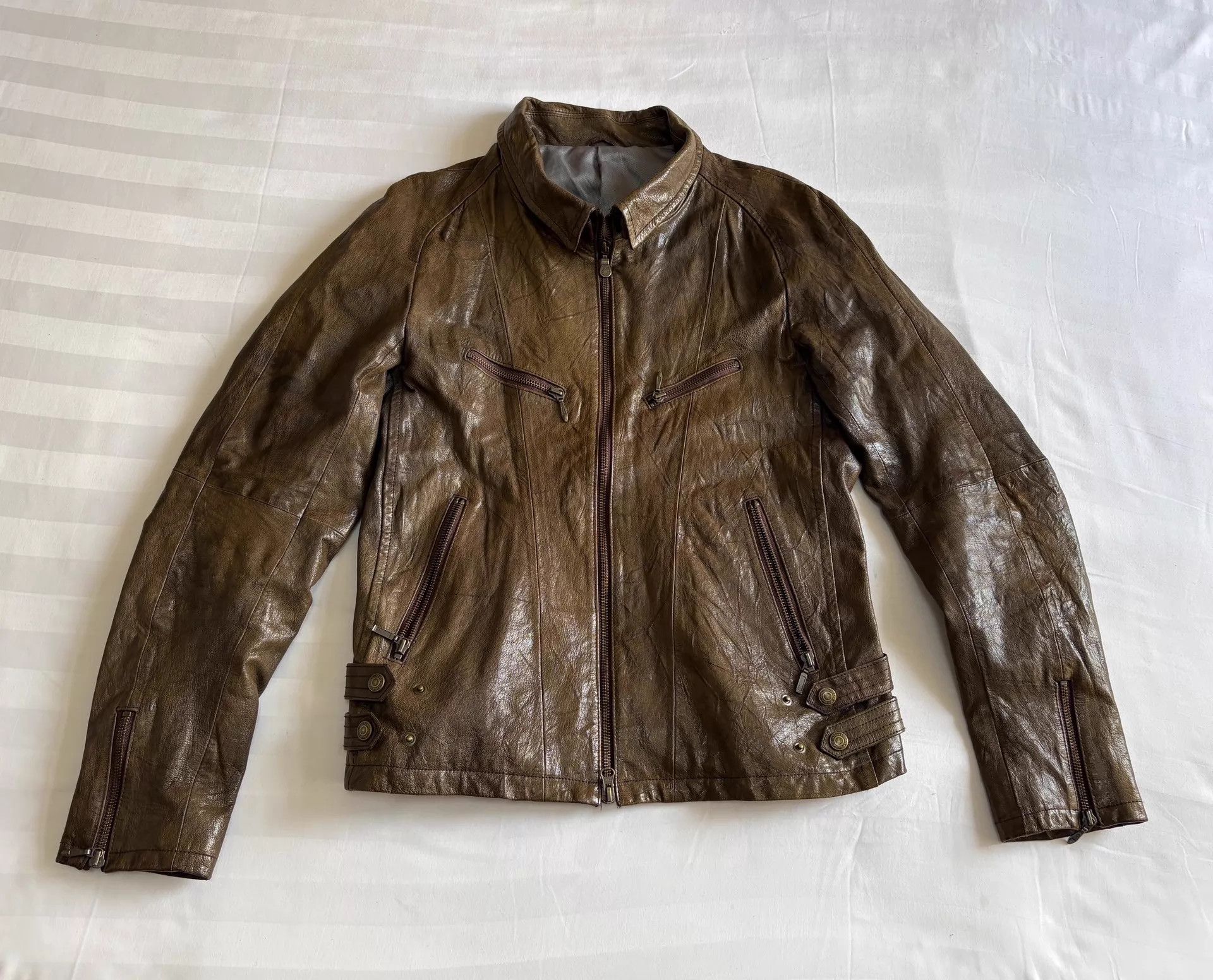 Tornado Mart Tornado Mart Vintage Distressed Workwear Leather Jacket Size US L / EU 52-54 / 3 - 1 Thumbnail