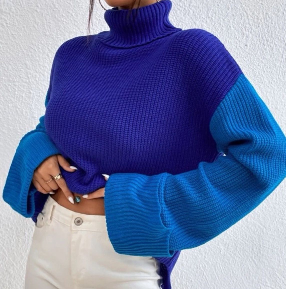 Designer × Other NWT, Lavishly Paris Women’s Turtleneck Rib Knit Sweater. Size S / US 4 / IT 40 - 3 Thumbnail