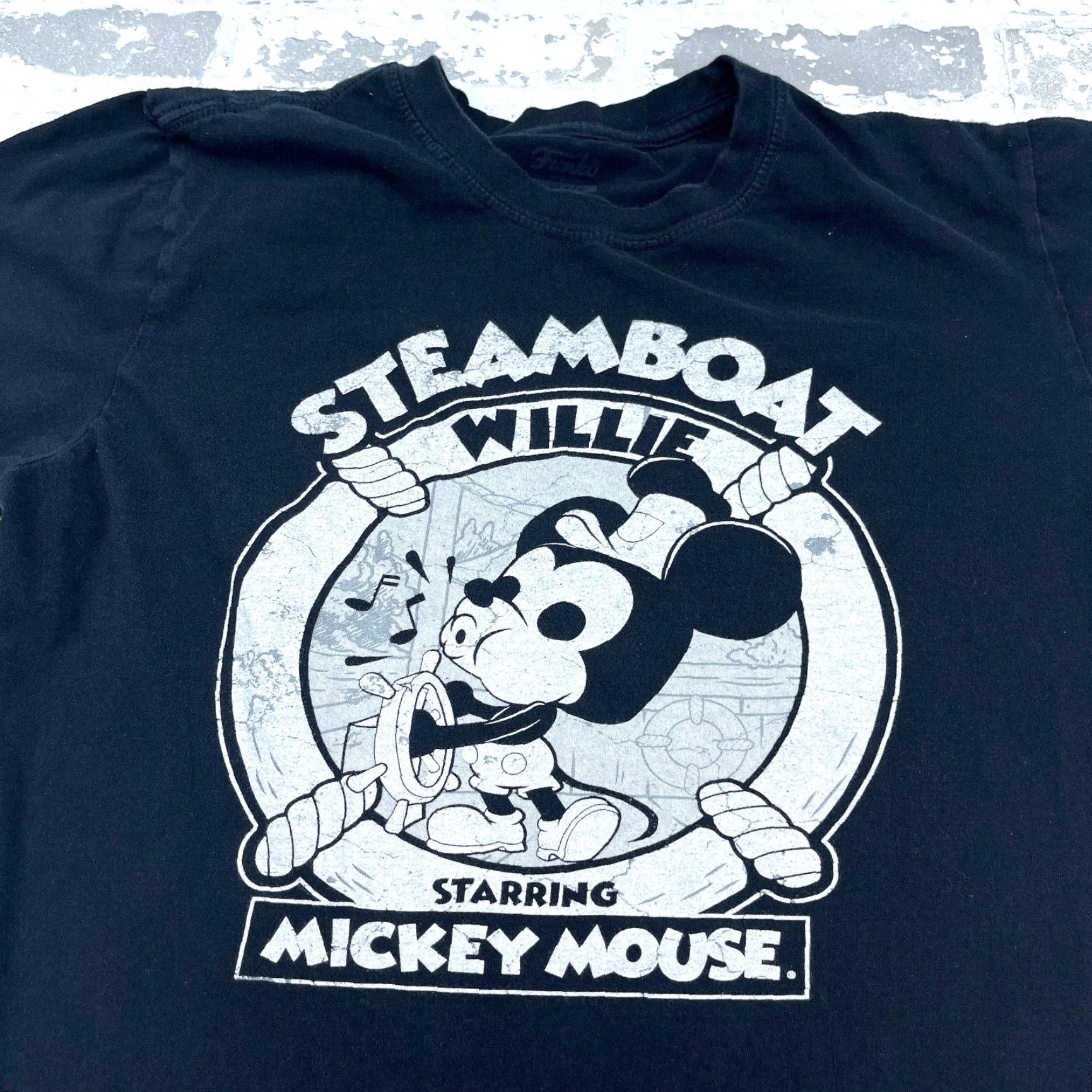 Disney Disney Mickey Mouse Graphic Print T-Shirt Men Medium Black Crew Neck Retro Cartoon Classic Size US M / EU 48-50 / 2 - 2 Thumbnail