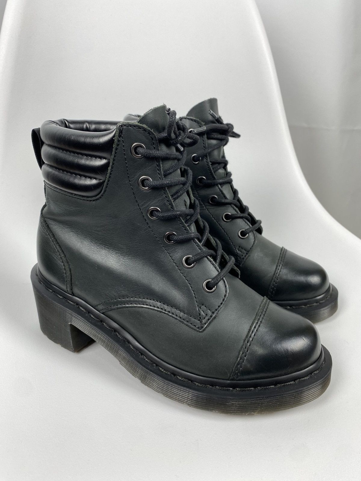 Dr. Martens × Vintage Dr Martens Genuine Leather Heel Boots size 37 UK4 Size US 6.5 / IT 36.5 - 1 Thumbnail