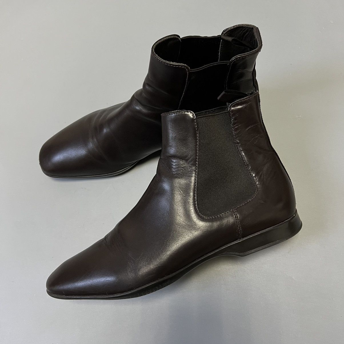 Prada Vintage Prada Sport Leather Chelsea Boots Brown Slip men’s Size US 7 / EU 40 - 1 Thumbnail