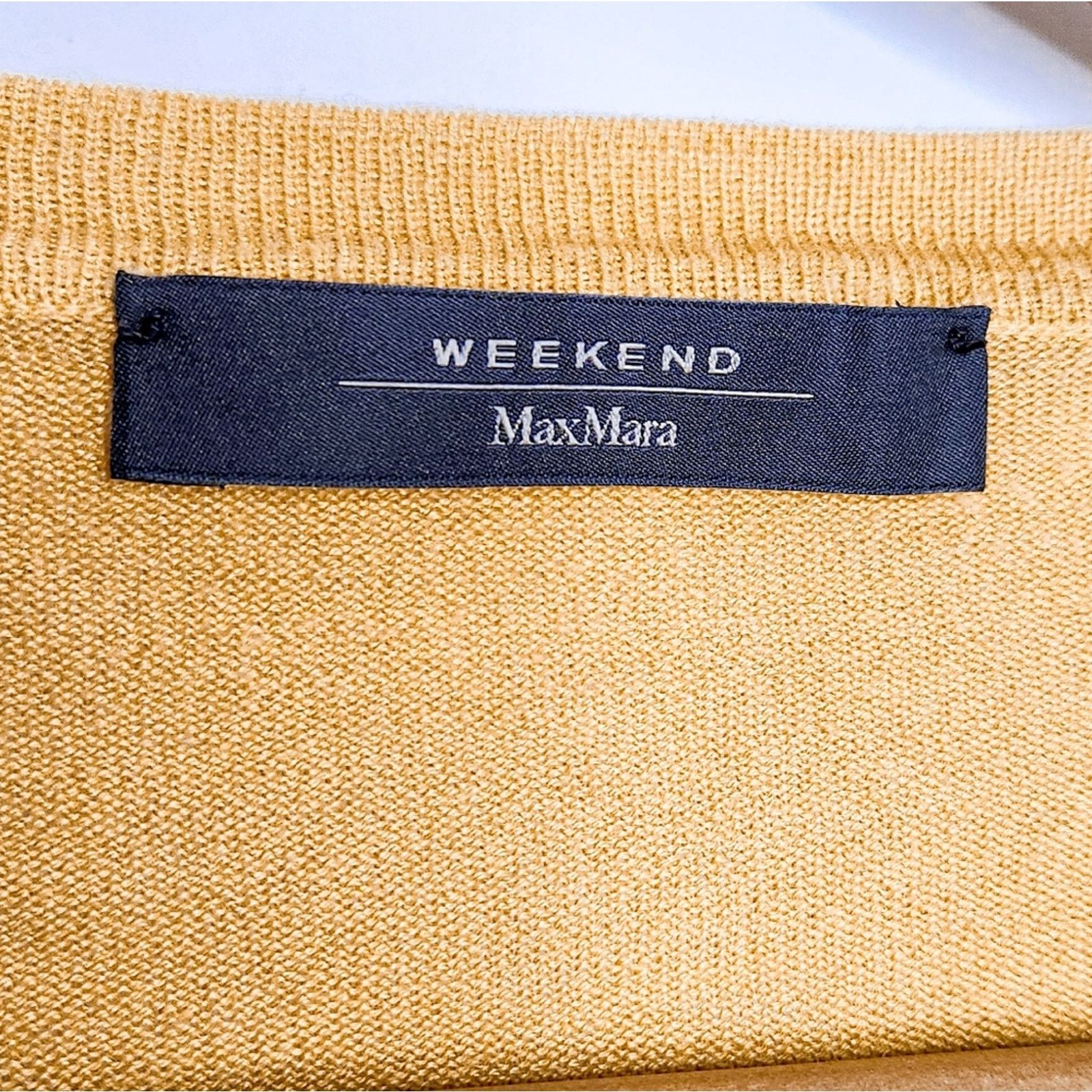 Weekend Max Mara Weekend MaxMara Mustard Yellow Cropped Sweater Cardigan Sz M Size M / US 6-8 / IT 42-44 - 4 Thumbnail