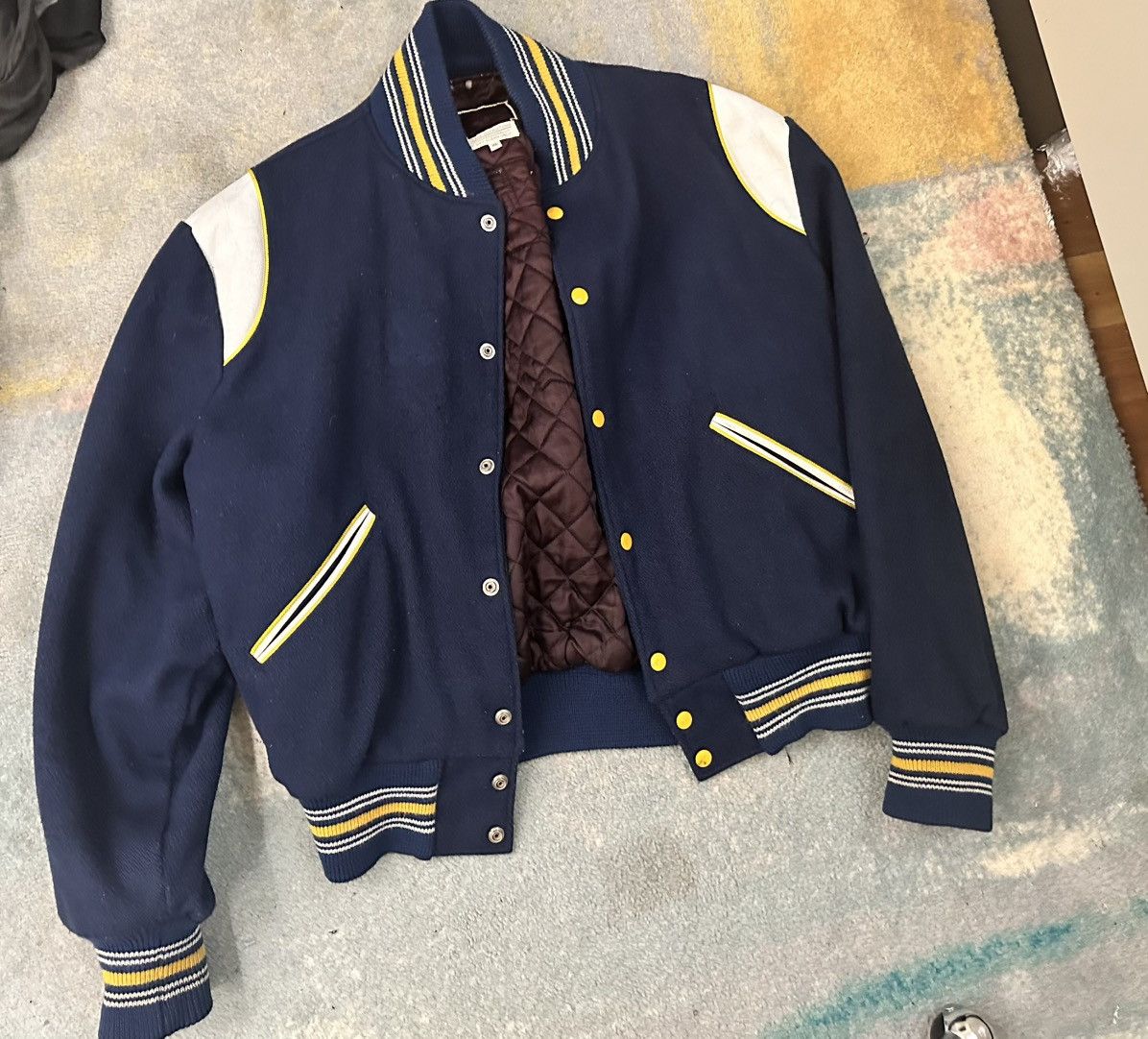 Other Wool Varsity Jacket w/Leather Detailing Size US XL / EU 56 / 4 - 1 Thumbnail