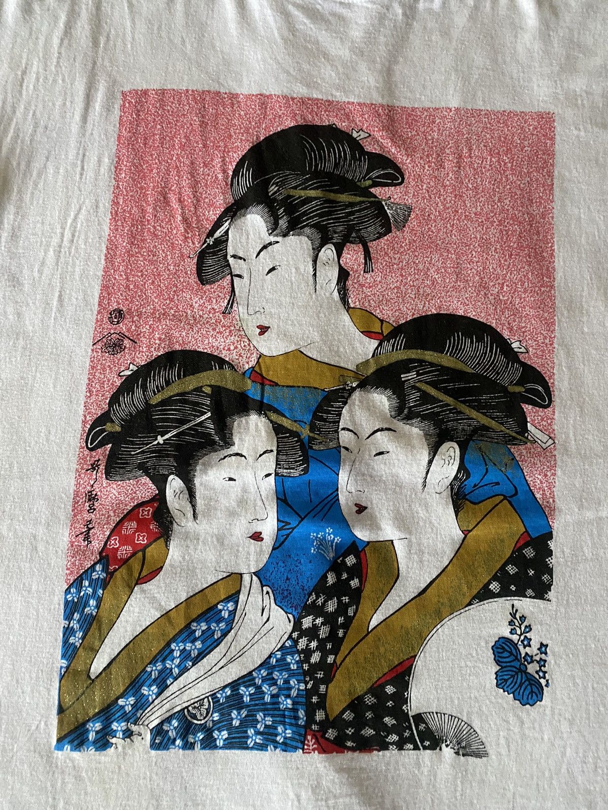 Japanese Brand Vintage Japanese Brand Triple Geisha Tee Size US L / EU 52-54 / 3 - 3 Thumbnail