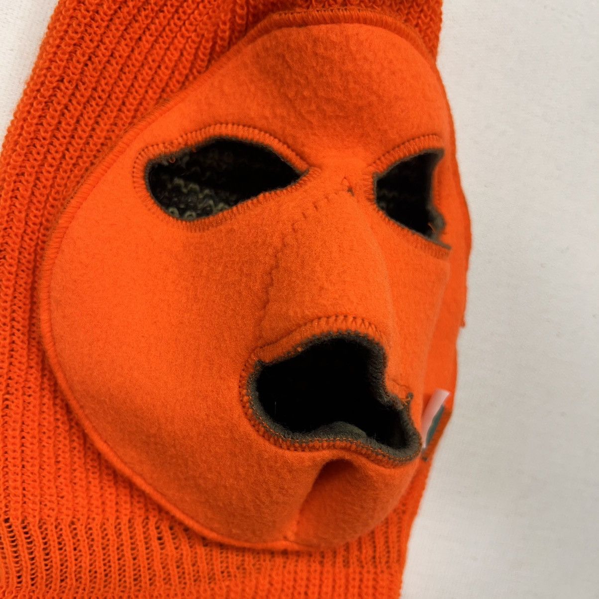 Cabelas × Vintage VTG Cabelas Ski Mask Camouflage Hunting Fleece Knit Orange Size ONE SIZE - 10 Thumbnail
