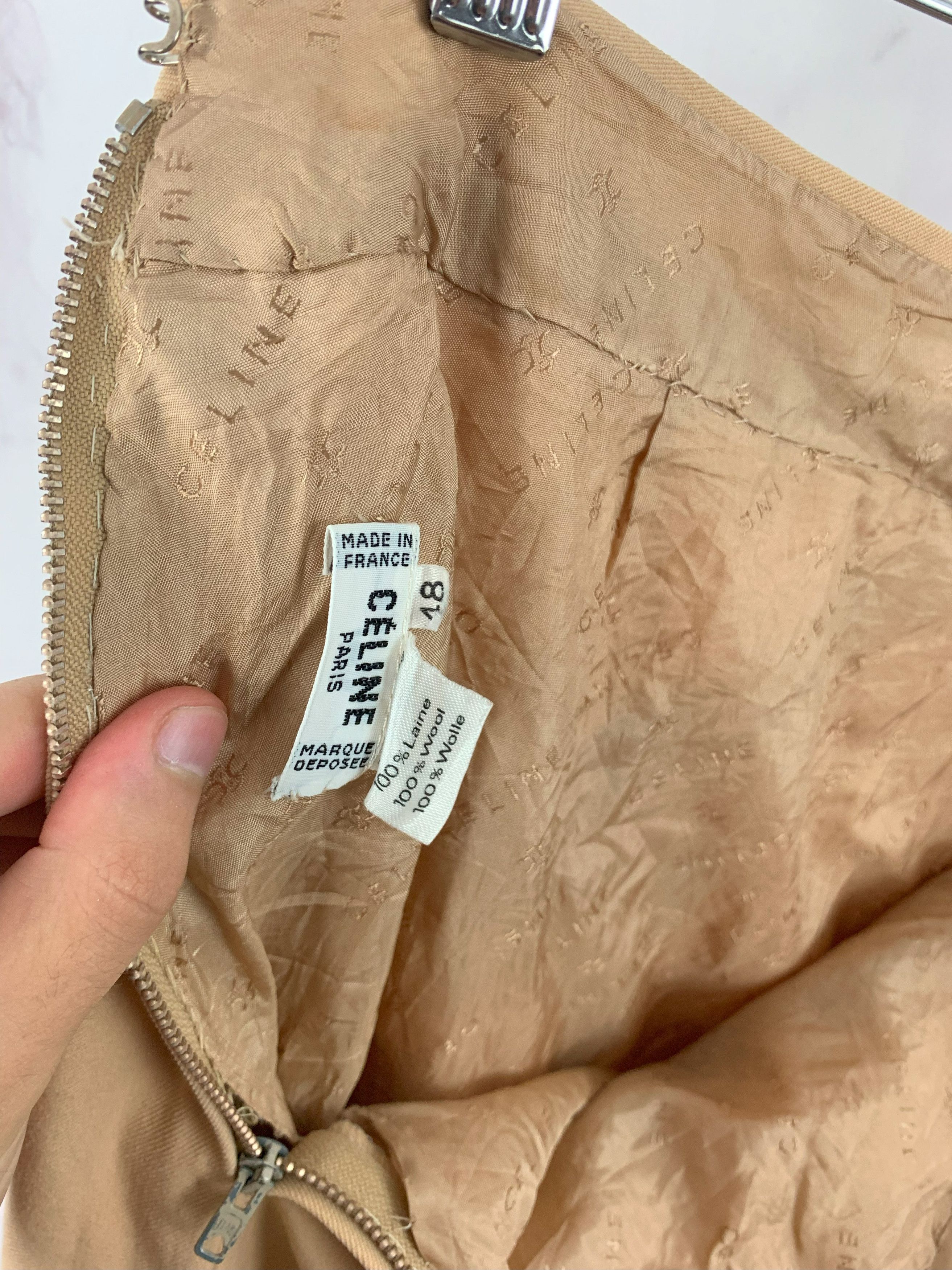 Celine Vintage Celine Wool Pleated Skirt Size 48 Size 36" / US 14 / IT 50 - 16 Thumbnail