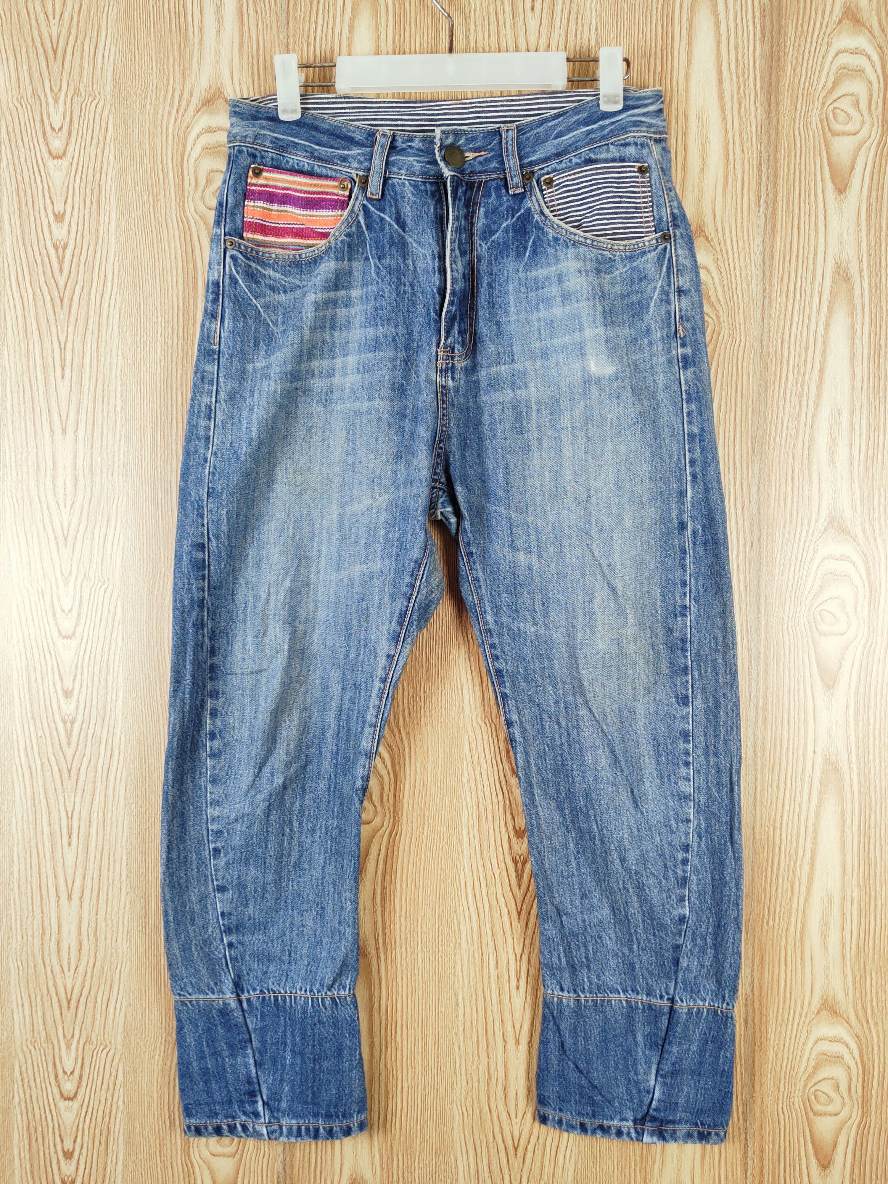 Japanese Brand Agile Blue Distressed Ripped Jeans #W536 Size US 30 / EU 46 - 1 Thumbnail