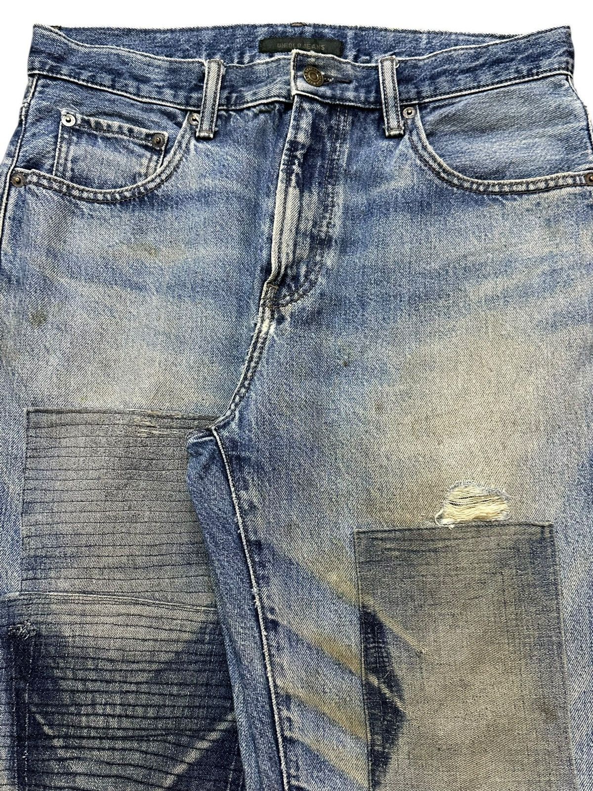Japanese Brand Vintage Japanese Brand Blue Wash Style Patches Jeans Size US 31 - 4 Thumbnail
