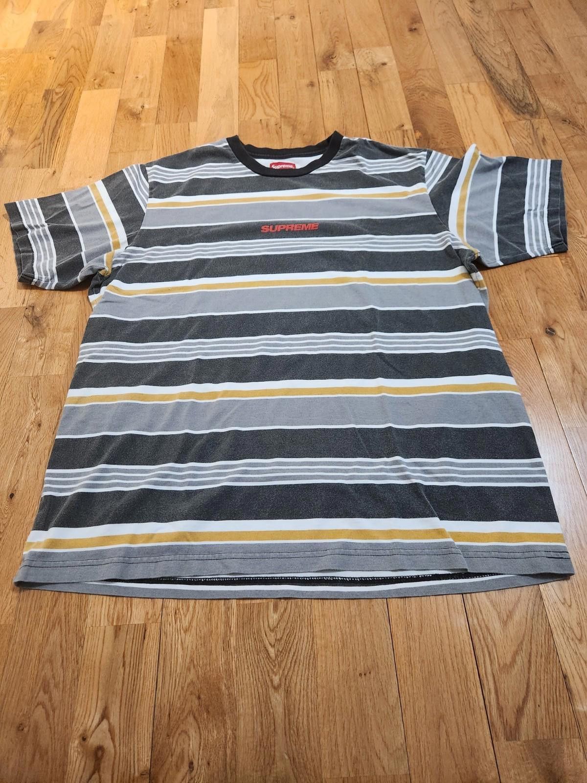 Supreme Supreme Striped T-Shirt Black & Gold Men's Large Size US L / EU 52-54 / 3 - 1 Thumbnail