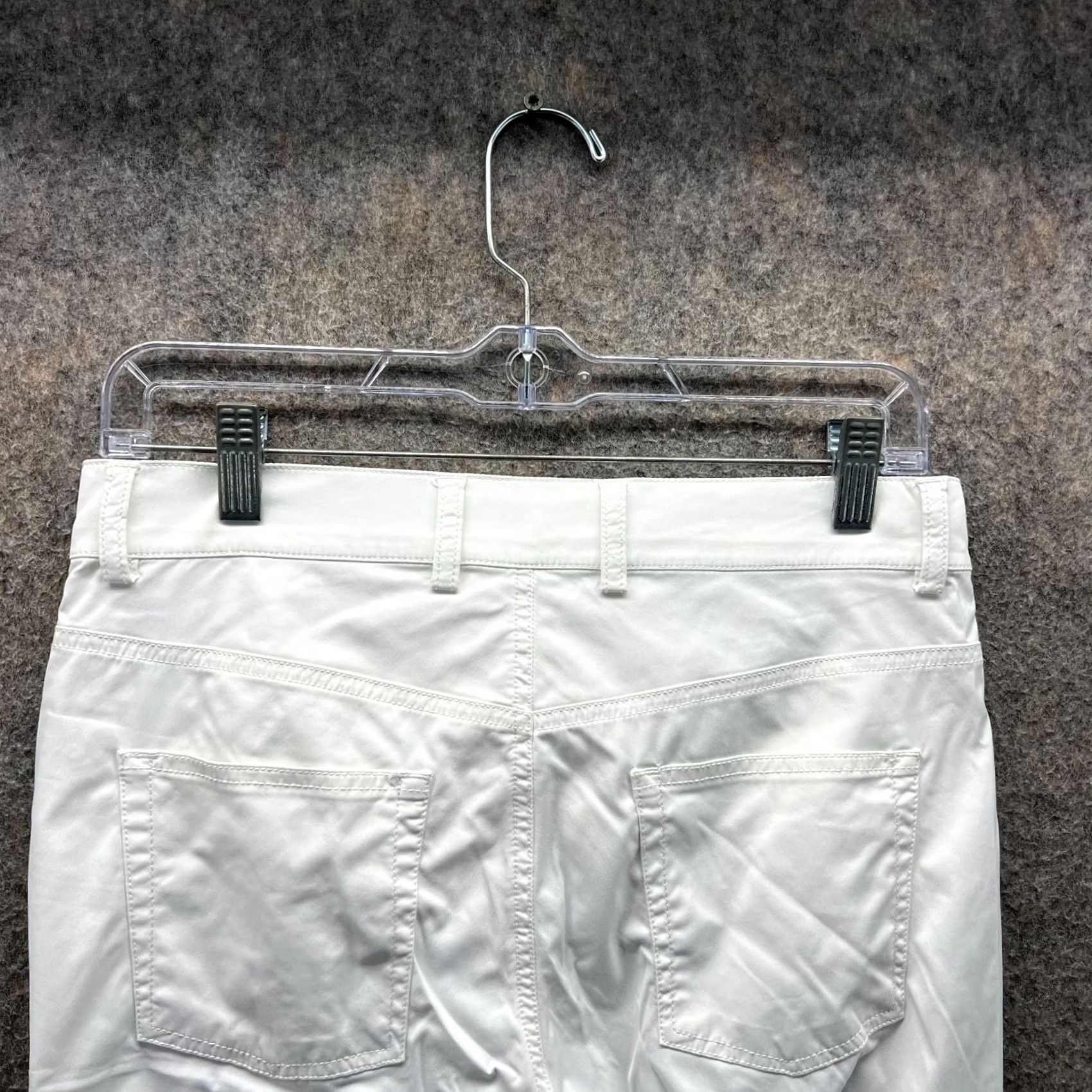 Vintage GOLFINO Pants Women 6 White Capri Flat Front Trousers Casual Formal Travel Size 28" / US 6 / IT 42 - 4 Thumbnail