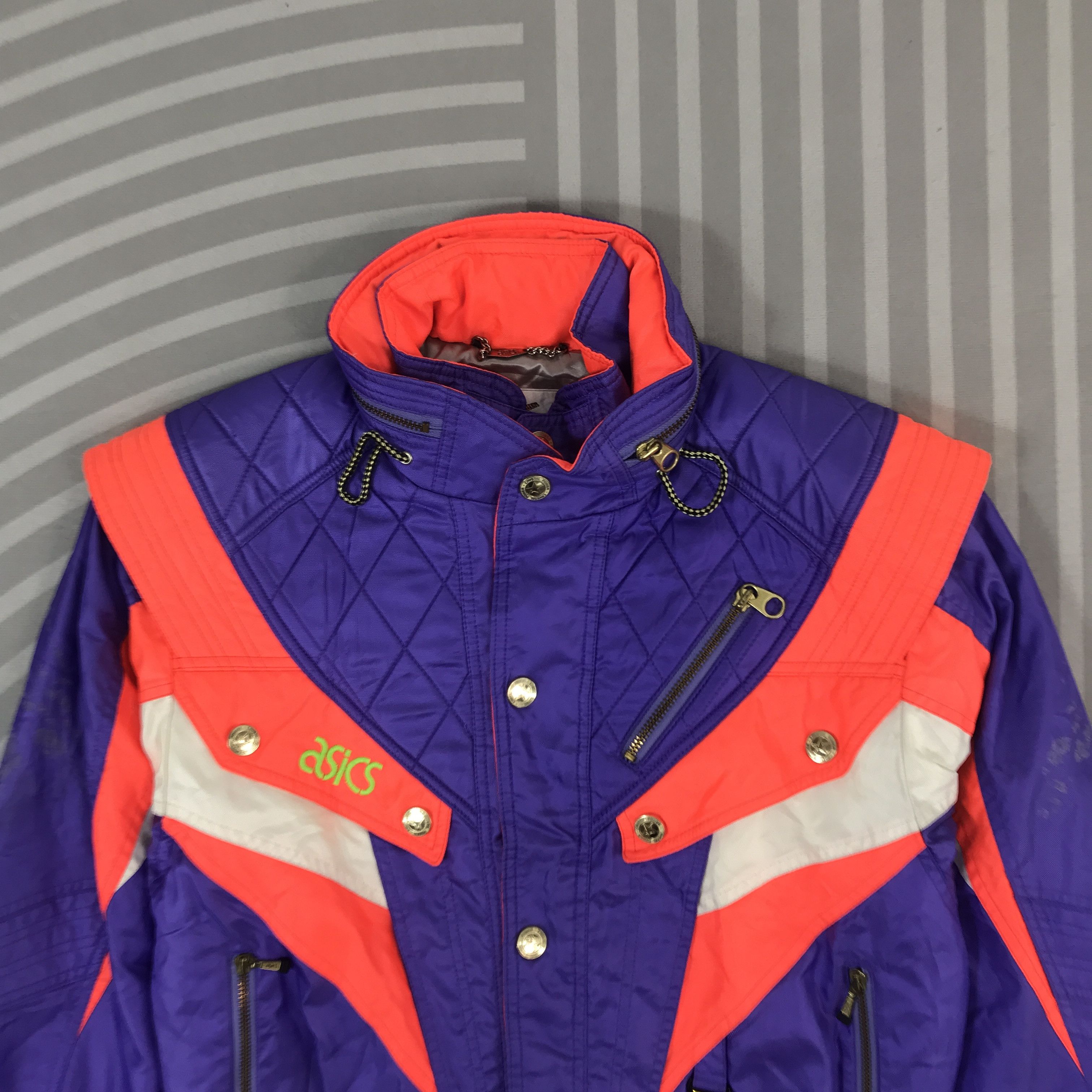 Asics × Vintage Vintage ASICS Crystal power Ski design Racing Jacket Size US L / EU 52-54 / 3 - 2 Thumbnail
