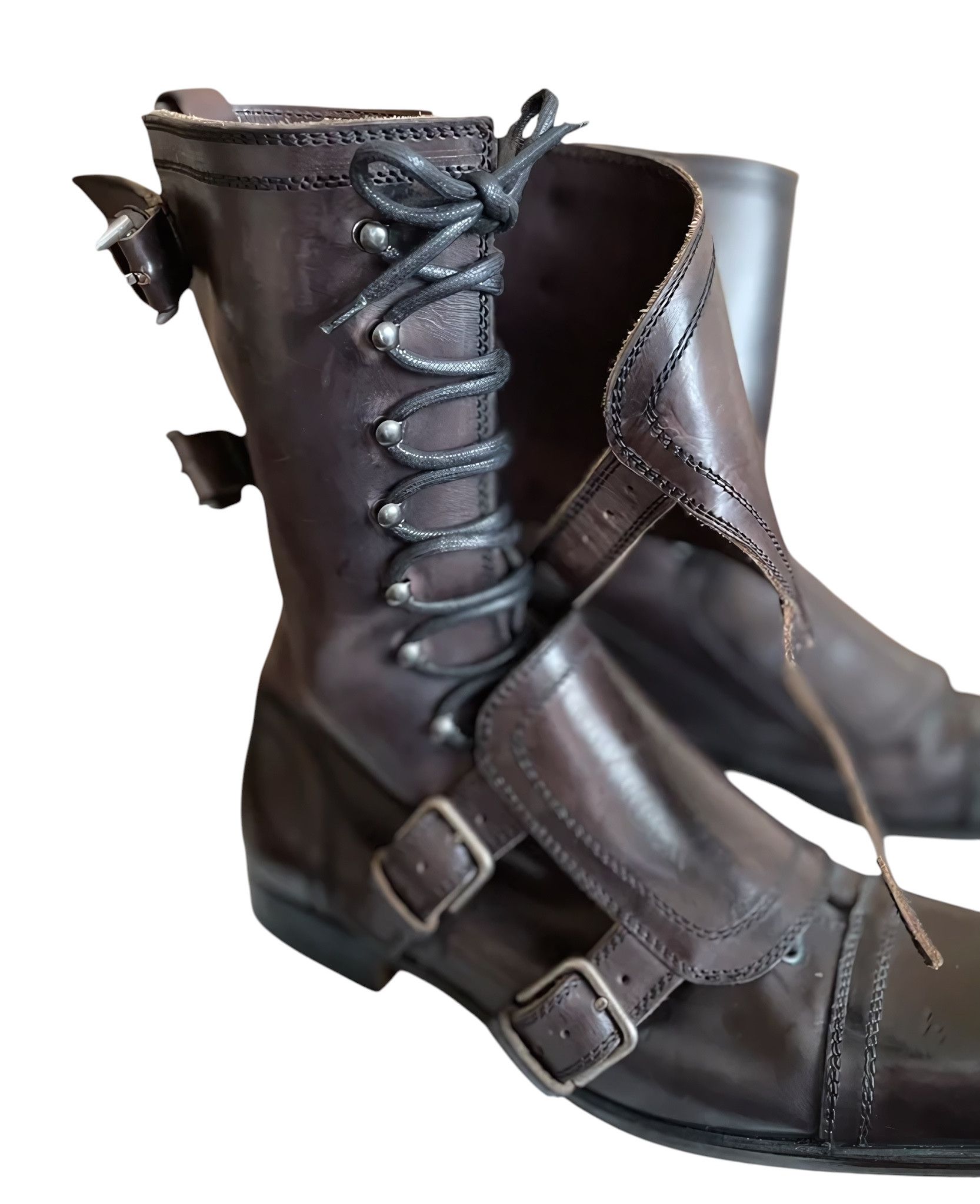 Yves Saint Laurent KNIGHT LEATHER BOOTS BY TOM FORD Size US 7.5 / EU 40-41 - 4 Thumbnail
