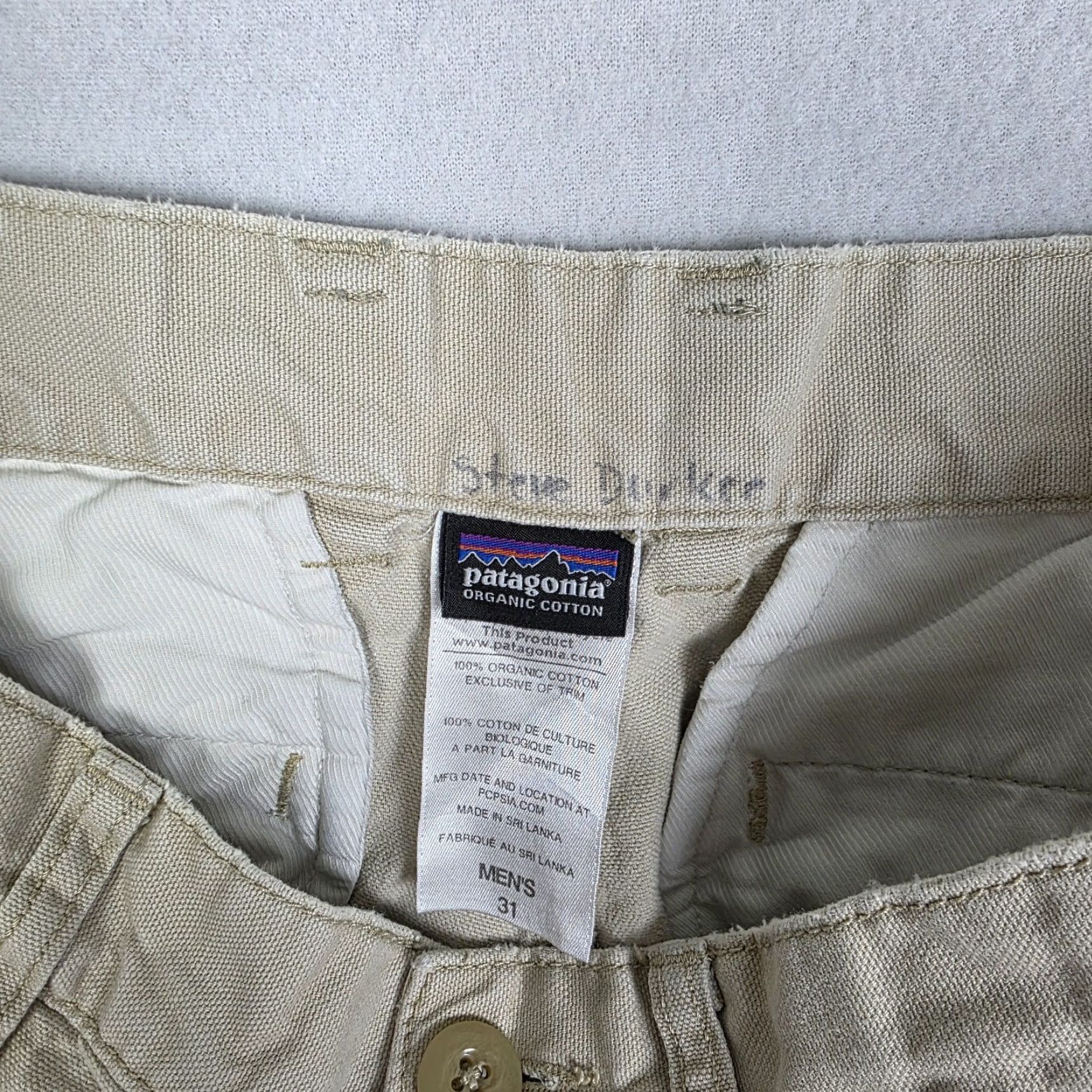 Patagonia Patagonia Chino Pant Mens 31x30 Beige Canvas Straight Casual Workwear Size US 31 - 5 Thumbnail