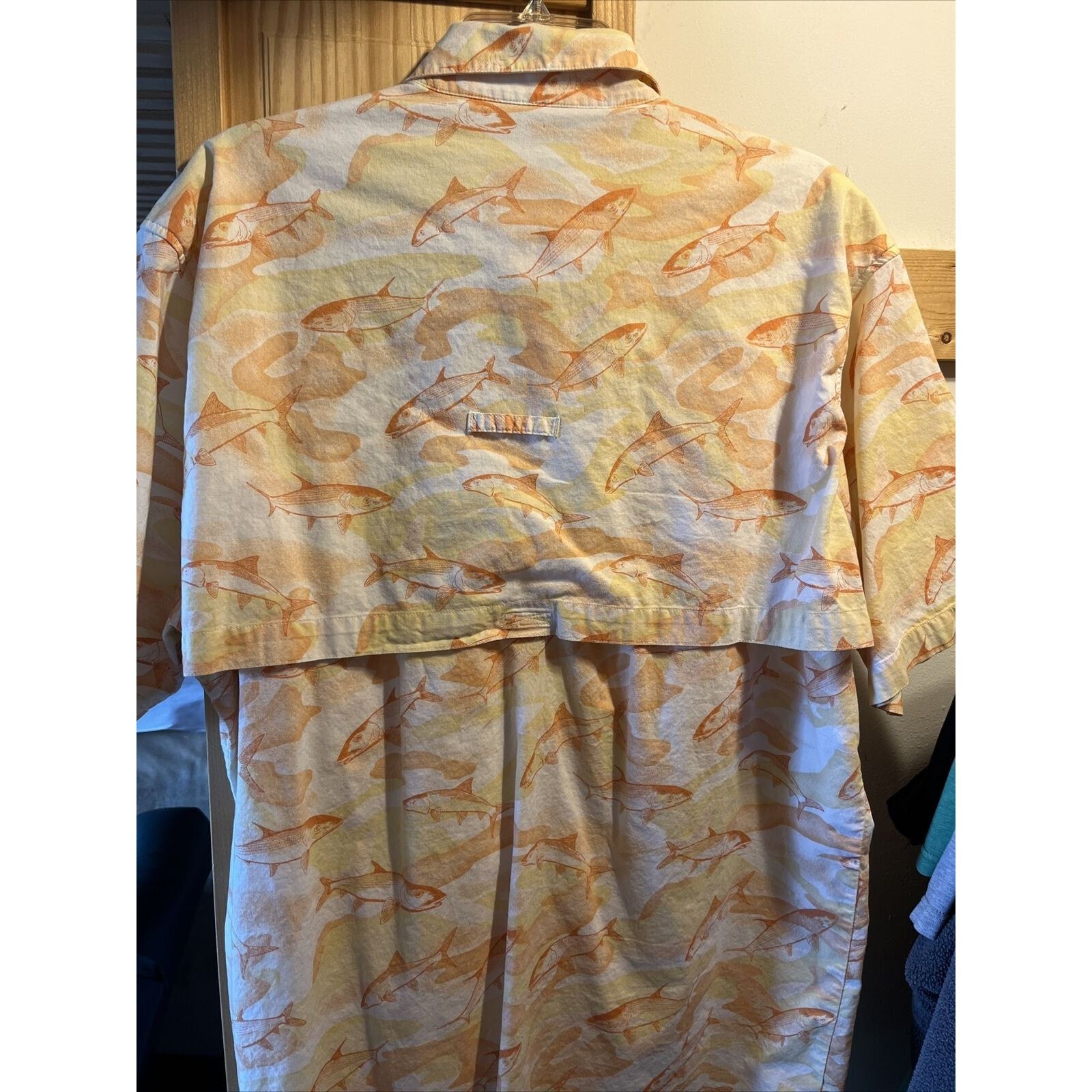 Cabelas Cabelas Shirt Men XL Button Up Orange SS Fish All Over Print Size US XL / EU 56 / 4 - 9 Thumbnail
