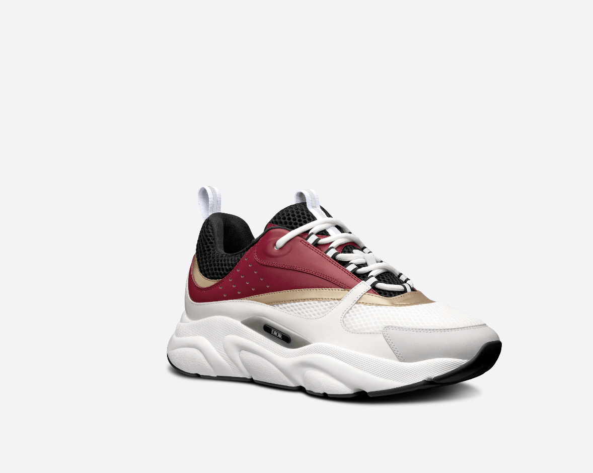 image of Dior O1W1Db11223 B22 Sneakers In White And Black in White/Black, Men's (Size 9)