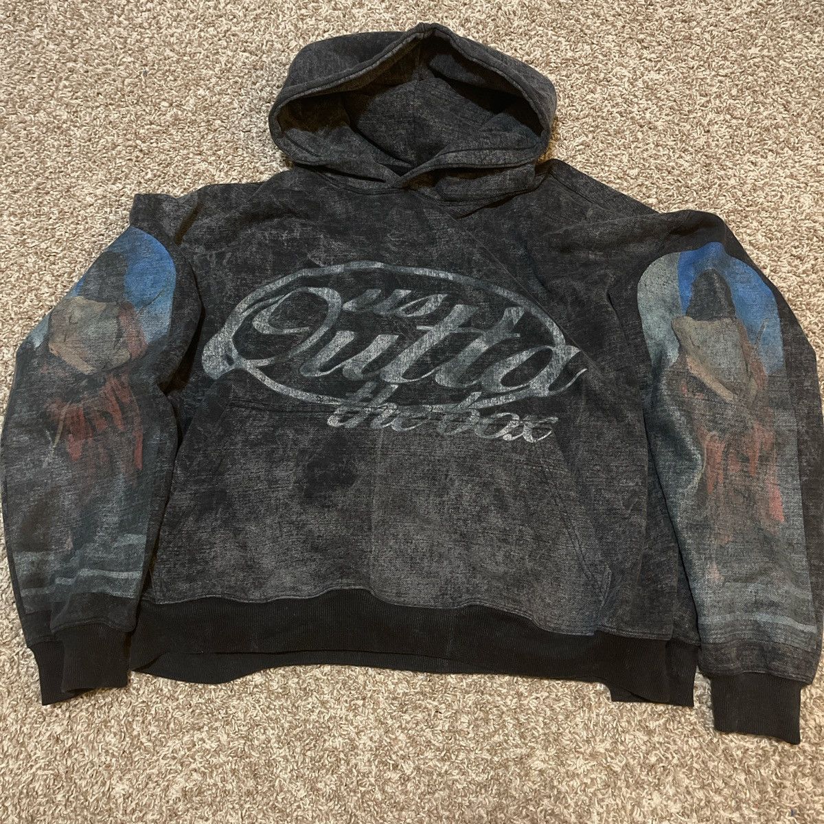 Vintage UsOuttaTheBox Jesus Hoodie Size US L / EU 52-54 / 3 - 1 Thumbnail