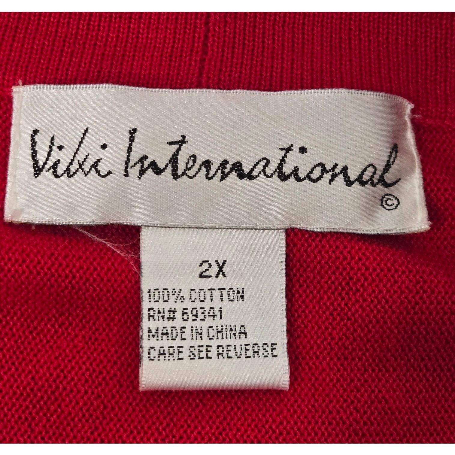 Other Viki International Red Single Big Button Cardigan Sweater 2X Size XXL / US 16-18 / IT 52-54 - 4 Thumbnail