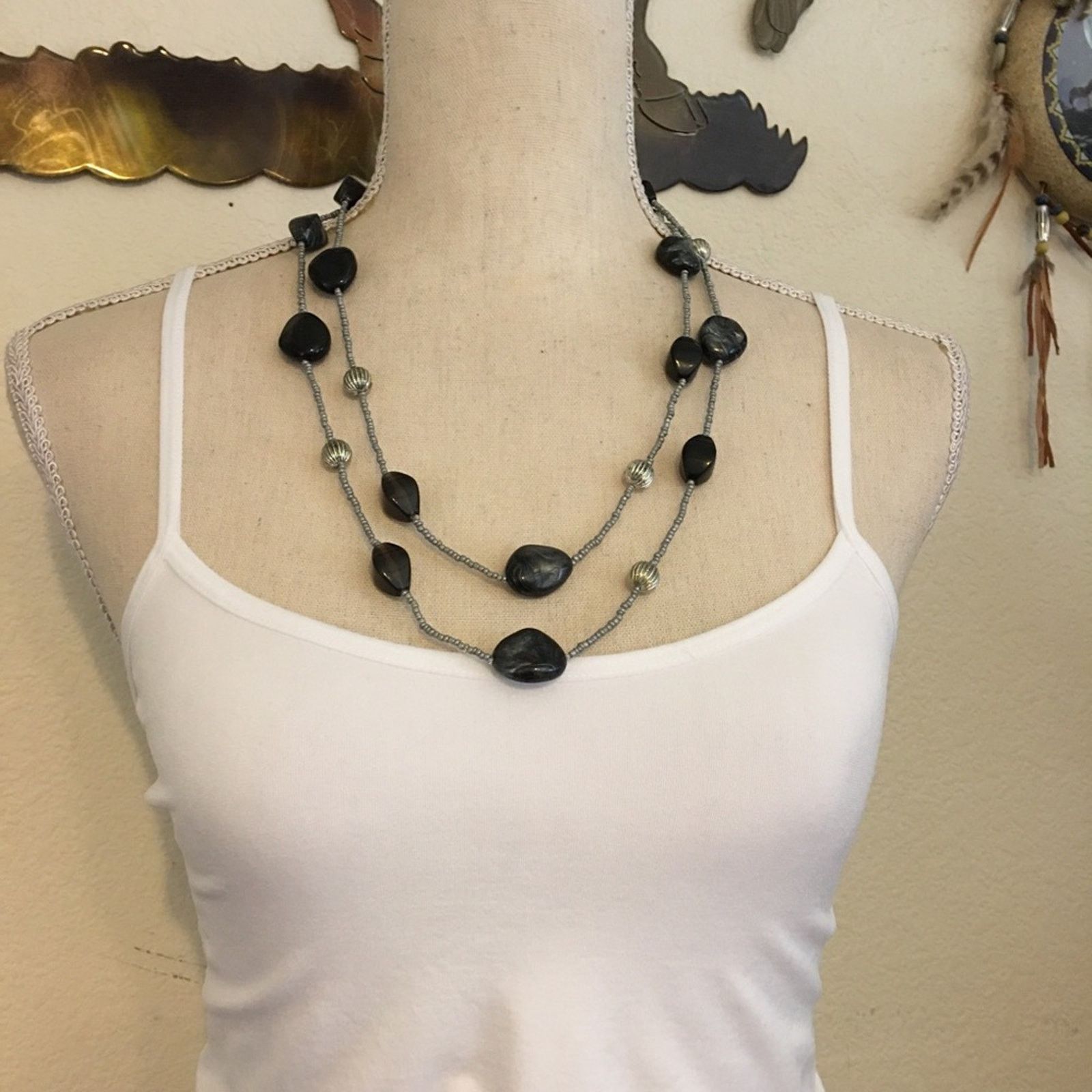 Jewelry Long glass and seed bead necklace Size ONE SIZE - 3 Thumbnail