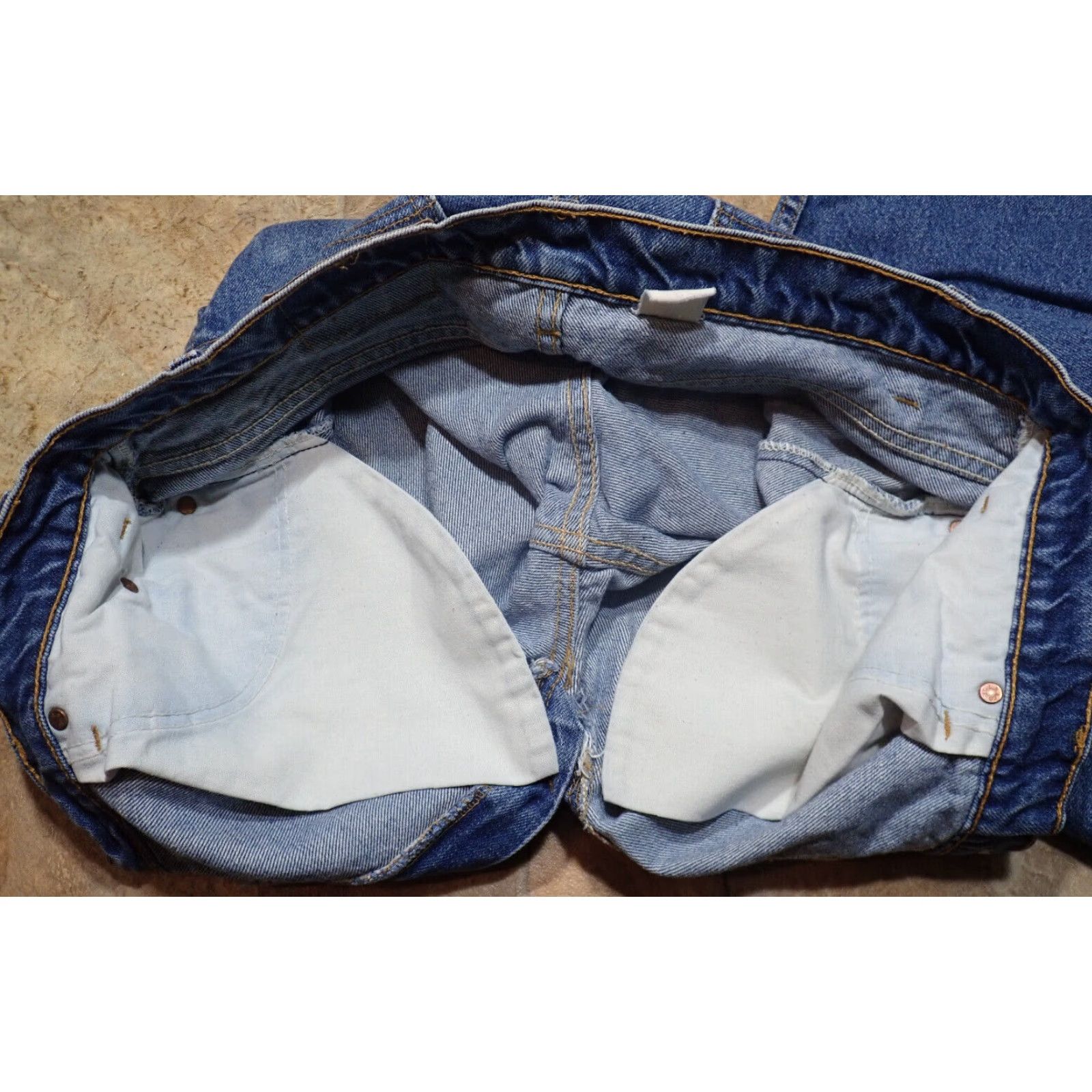 Levi's VINTAGE 80s Levi's 550 Orange Tab Jeans Blue Denim Relaxed Tapered Mens 38x31 USA Size US 38 / EU 54 - 3 Thumbnail
