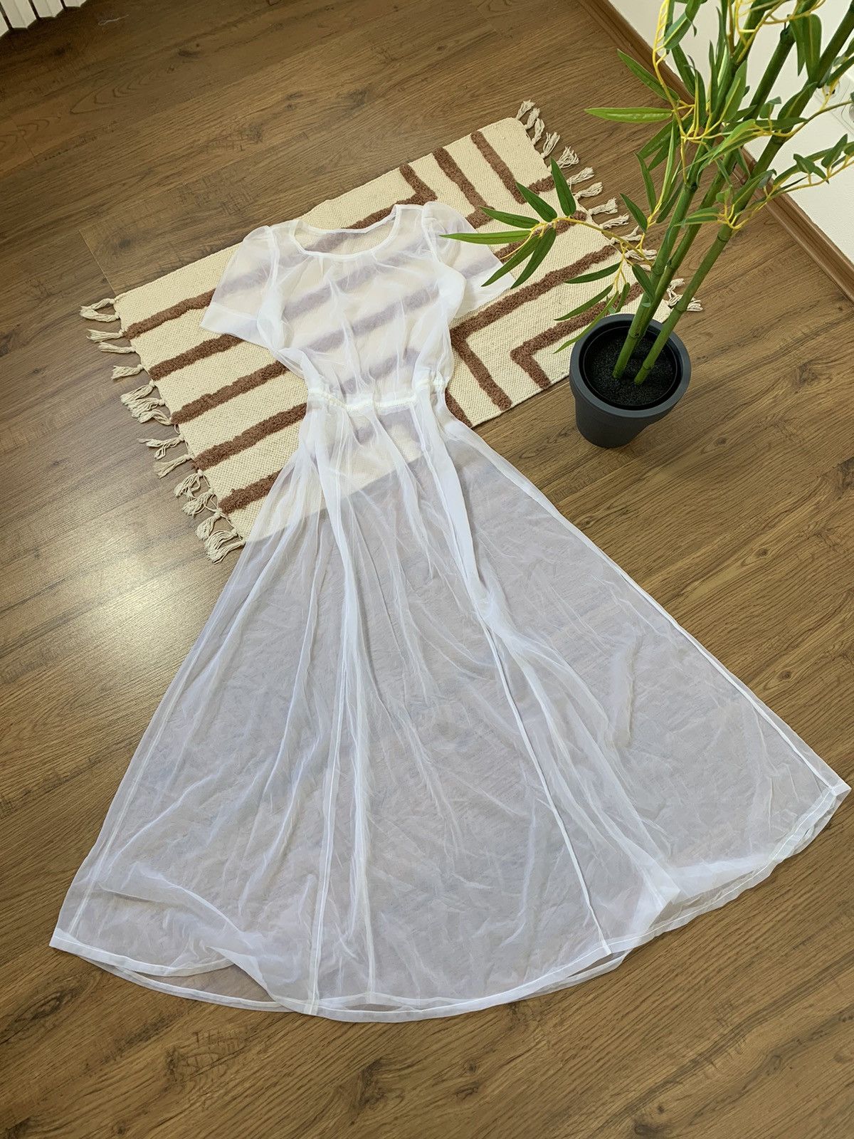 Vintage VINTAGE FULL MESH 2000s MAXI DRESS Size M / US 6-8 / IT 42-44 - 3 Thumbnail