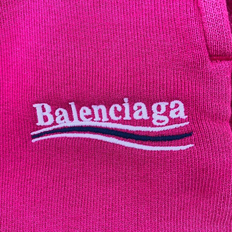Balenciaga Balenciaga Pink logo monogrammed elasticated waist shorts Size 27" / US 4 / IT 40 - 5 Thumbnail