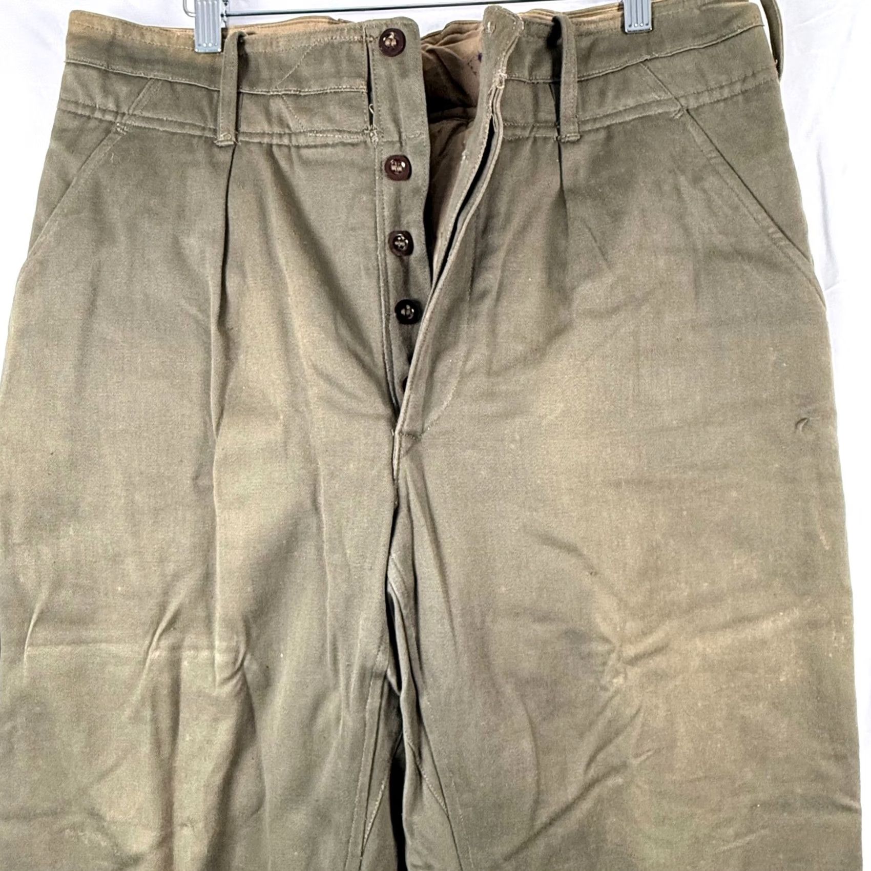 Vintage Vintage Military 36x30 Field Trousers Button Fly Army Pants Gorpcore 40s 50s Size US 36 / EU 52 - 3 Thumbnail