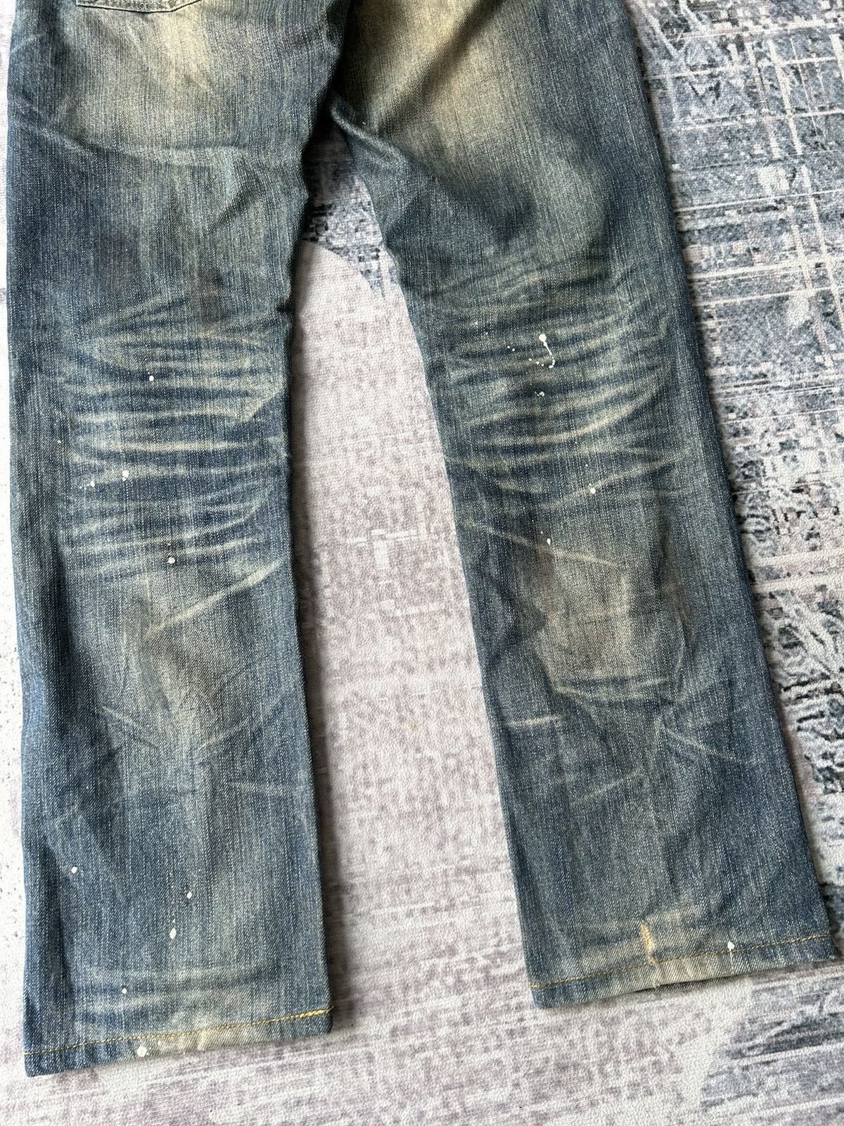If Six Was Nine Y2k Painted Semantic Style Jeans Size US 32 / EU 48 - 10 Thumbnail