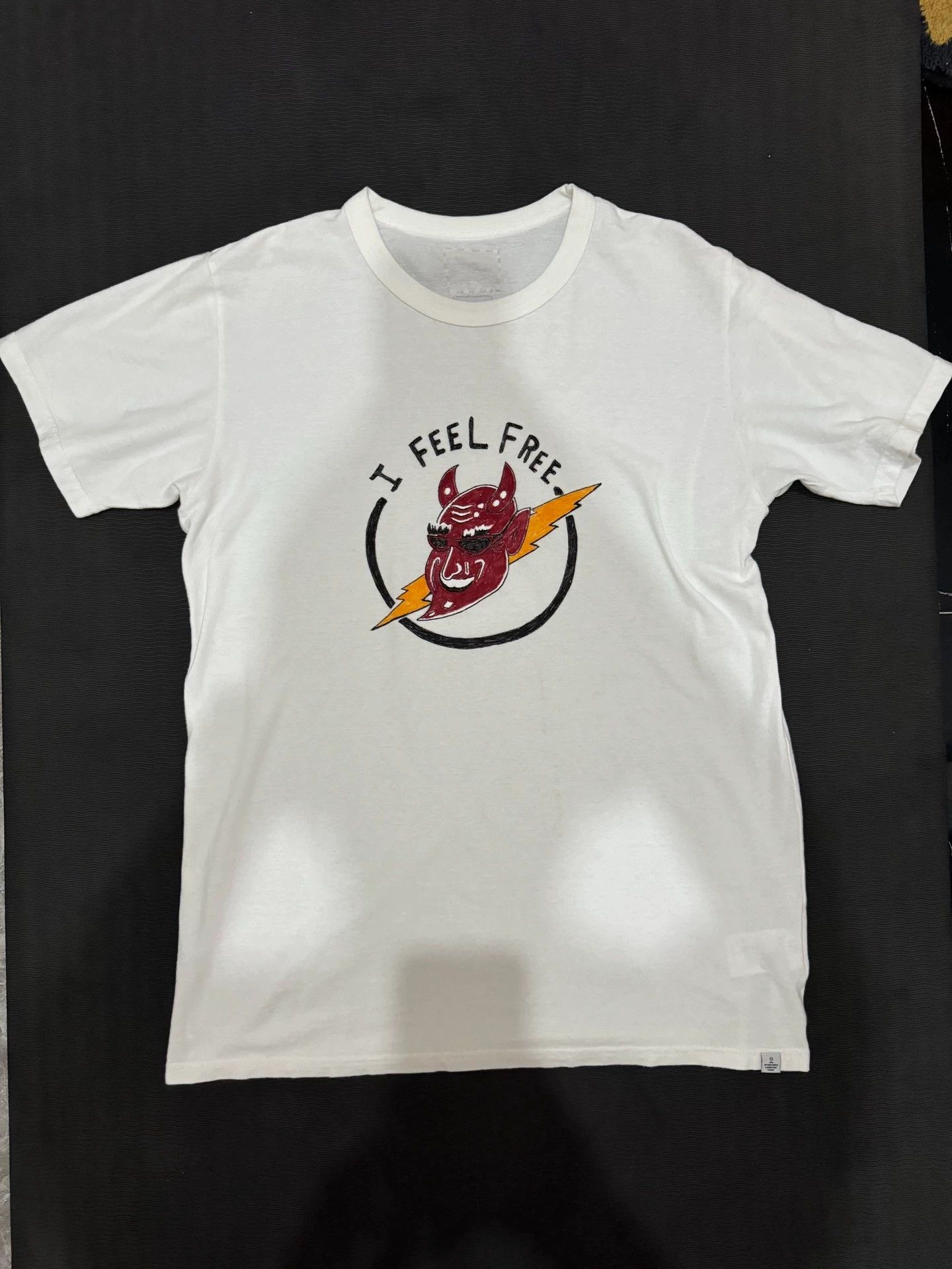 visvim STENCIL VNTG CREW L/S White L Visvim VISVIM Stencil Vintage