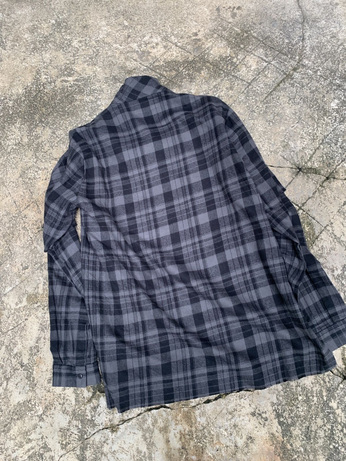 Other Minus Japan Tunic Grey Flannel Side Concealed Zip Shirt Size US M / EU 48-50 / 2 - 5 Thumbnail