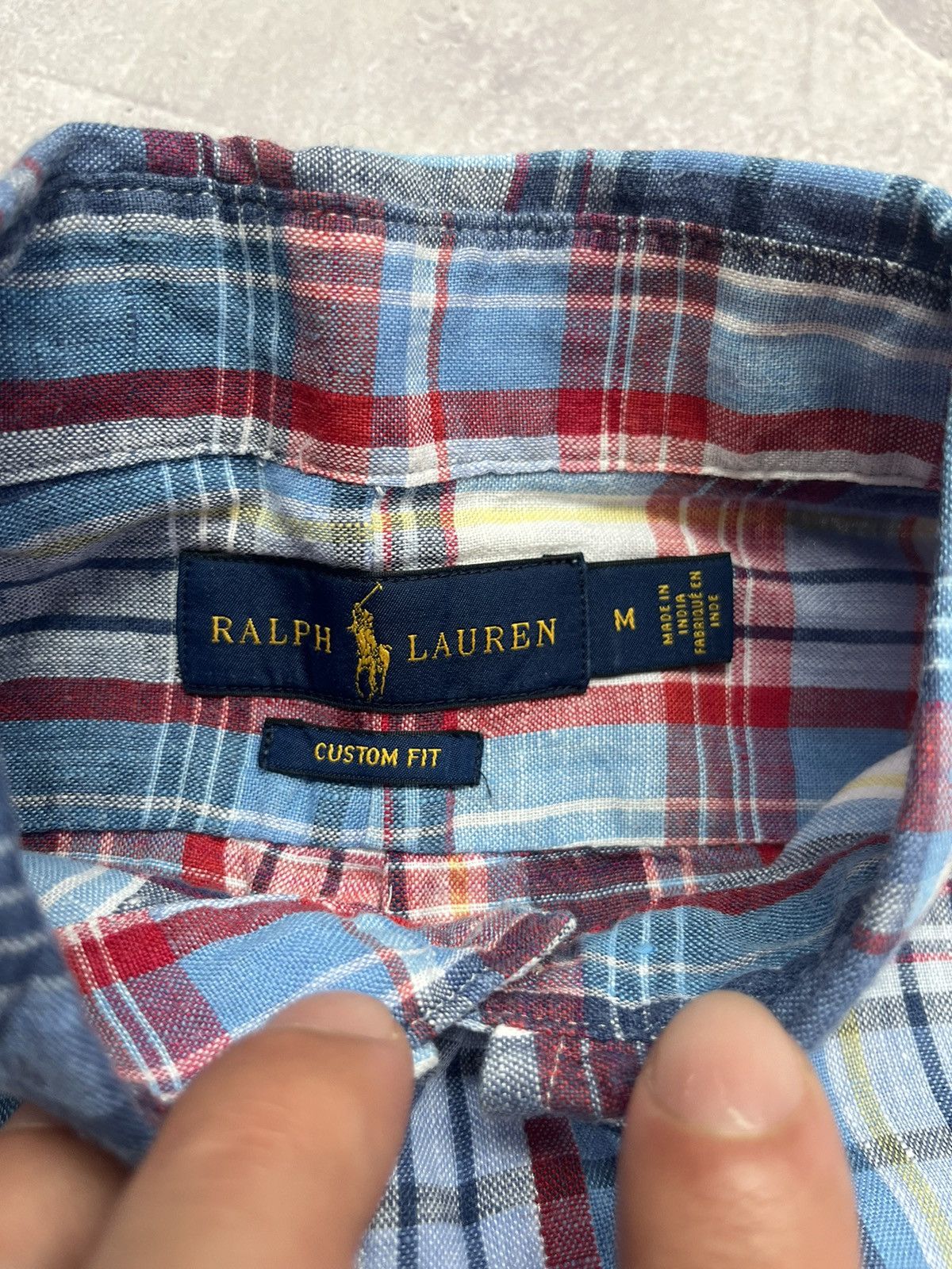 Polo Ralph Lauren Polo Ralph Lauren Checked Short Sleeve Shirt Button Linen Size US M / EU 48-50 / 2 - 5 Thumbnail