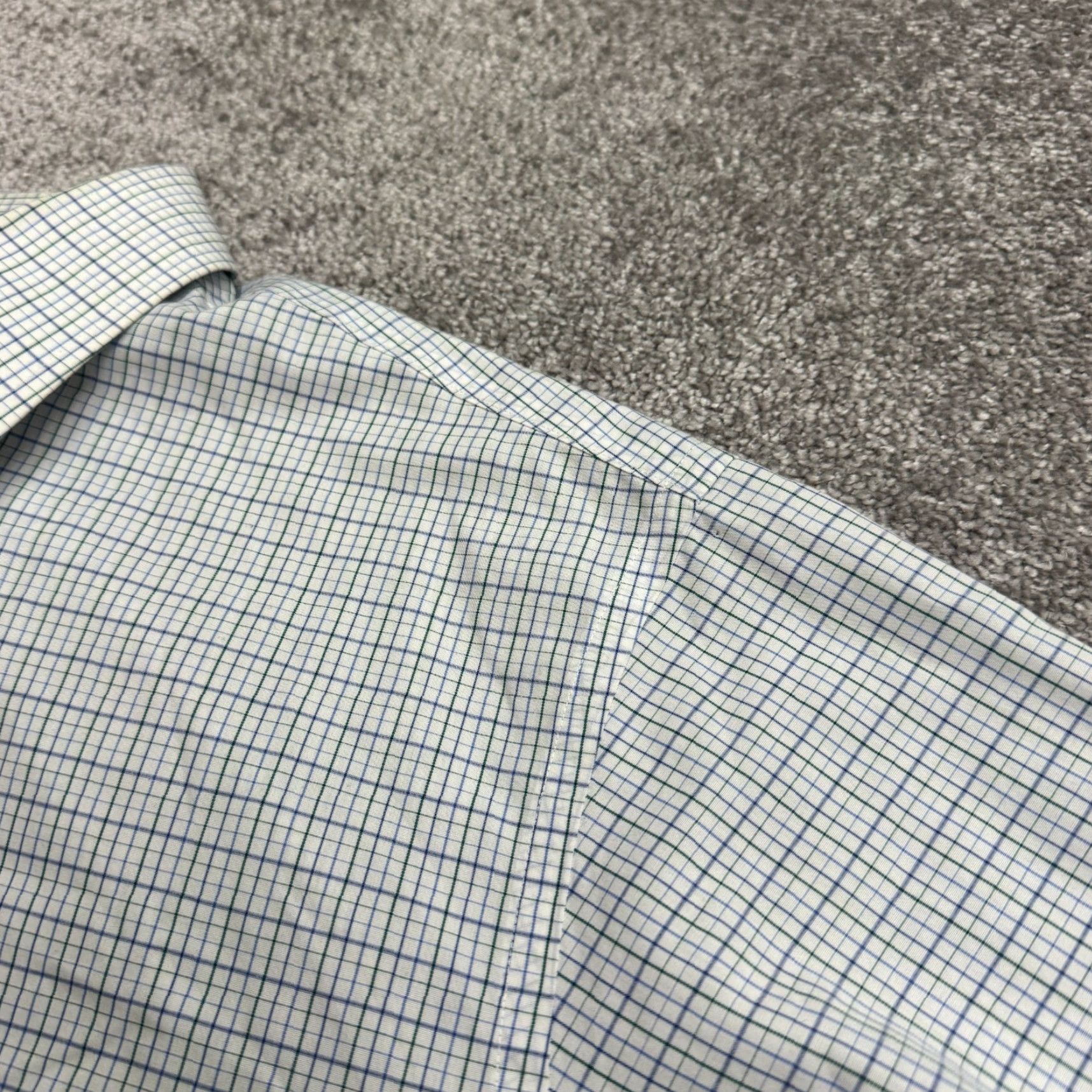 Brooks Brothers Brooks Brothers 1818 Dress Shirt Mens 17.5 Regular Blue Green Check Non-Iron Button-Down Collar 52in Chest Long Sleeve Size 46R - 7 Thumbnail