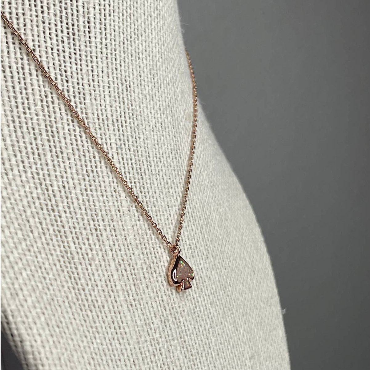 Kate Spade Kate Spade everyday spade glitter enamel Rose Gold Necklace Size ONE SIZE - 3 Thumbnail