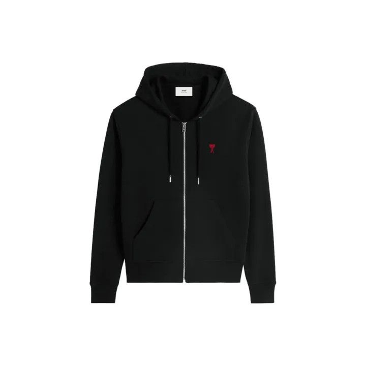 AMI AMIPARIS Red Heart Zip-Up Hoodie 0079 Size US L / EU 52-54 / 3 - 1 Thumbnail