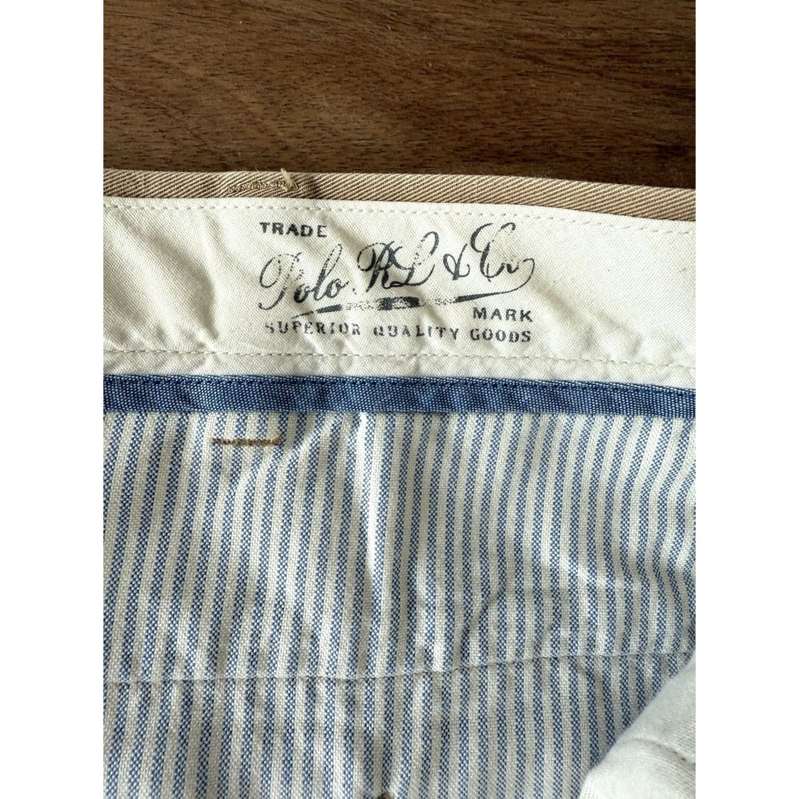 Polo Ralph Lauren Polo Ralph Lauren Classic Fit Chino Pants Men's 38x32 Flat Front Beige 100% Cotton Khaki Preppy Logo 90s Office Mens Size US M / EU 48-50 / 2 - 5 Thumbnail
