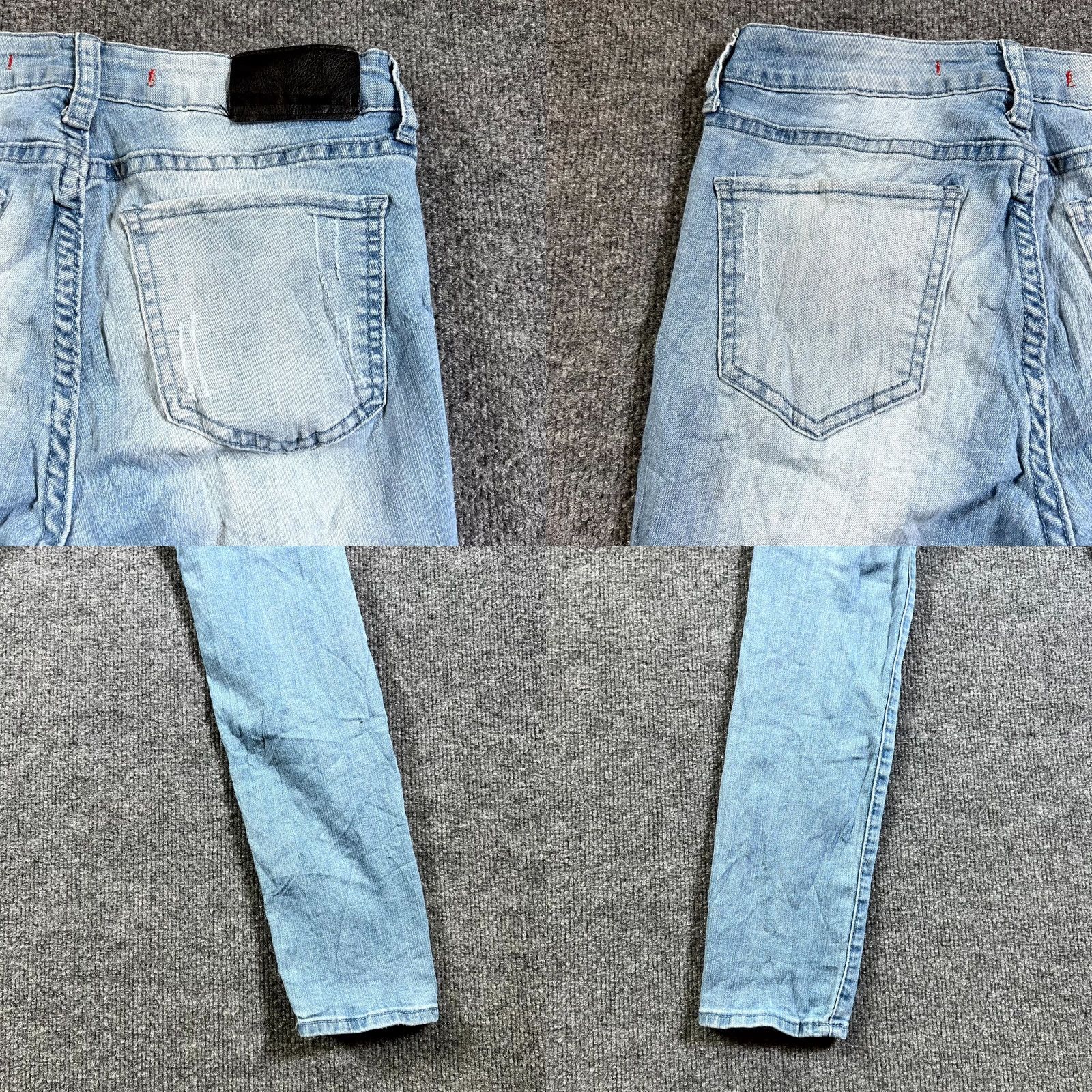 Vintage !It Tiffany Jeans Women's 4 Blue Light Wash Ankle Distressed 5-Pocket Regular 90s Retro Modern Classic Denim Shoe? Size 27" / US 4 / IT 40 - 10 Thumbnail